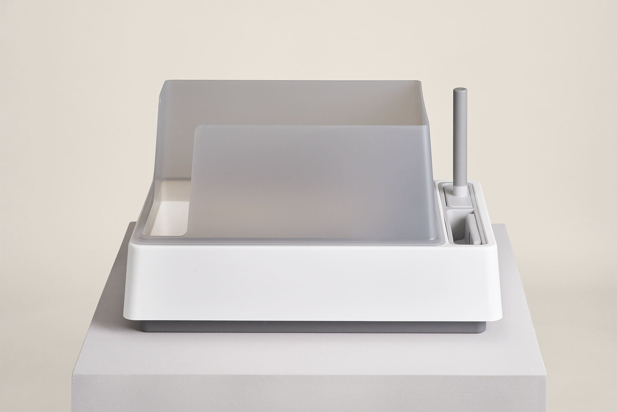 The Cove Modern Litter Box with Built-In Scoop & Shelter Add-On