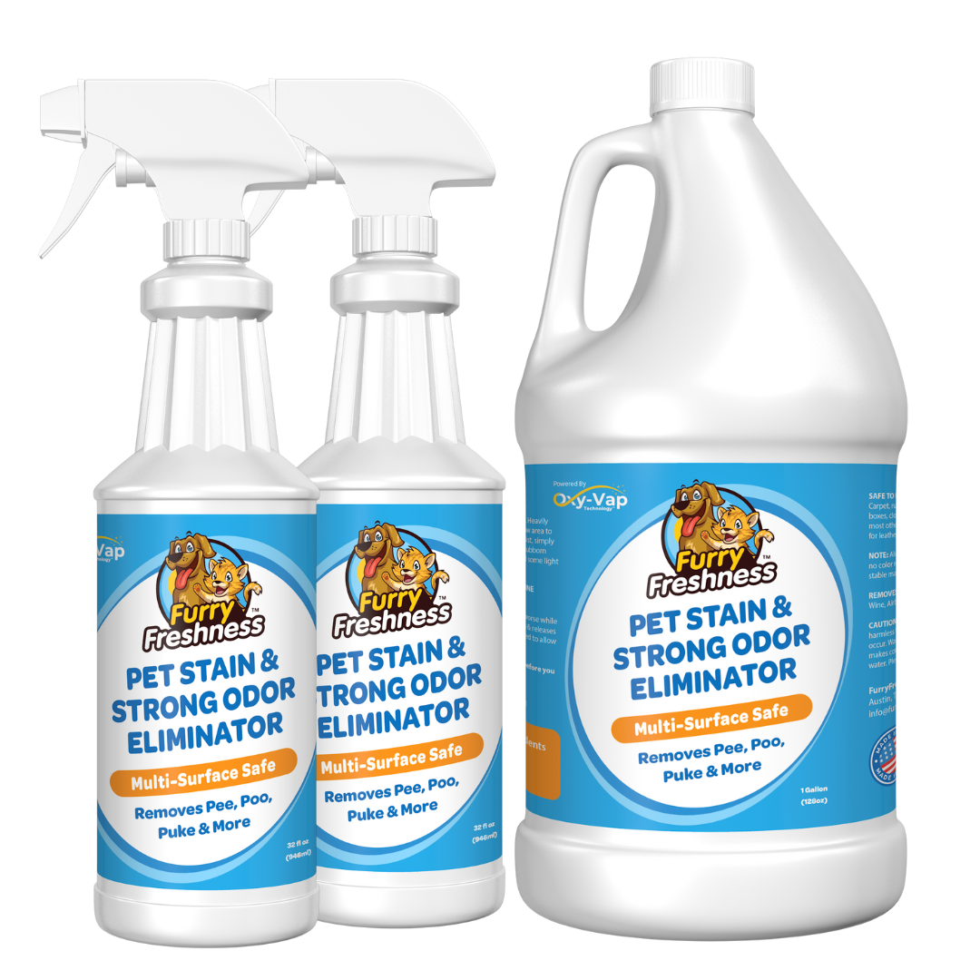 FurryFreshness Odorless Pet Stain & Odor Eliminator – Eco-Friendly, Enzyme-Free, Safe for Kids & Pets