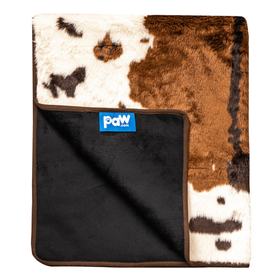 PupProtector™ Waterproof Dog Blanket – Durable, Washable, Throw Furniture Protector for Pets - Brown Faux Cowhide