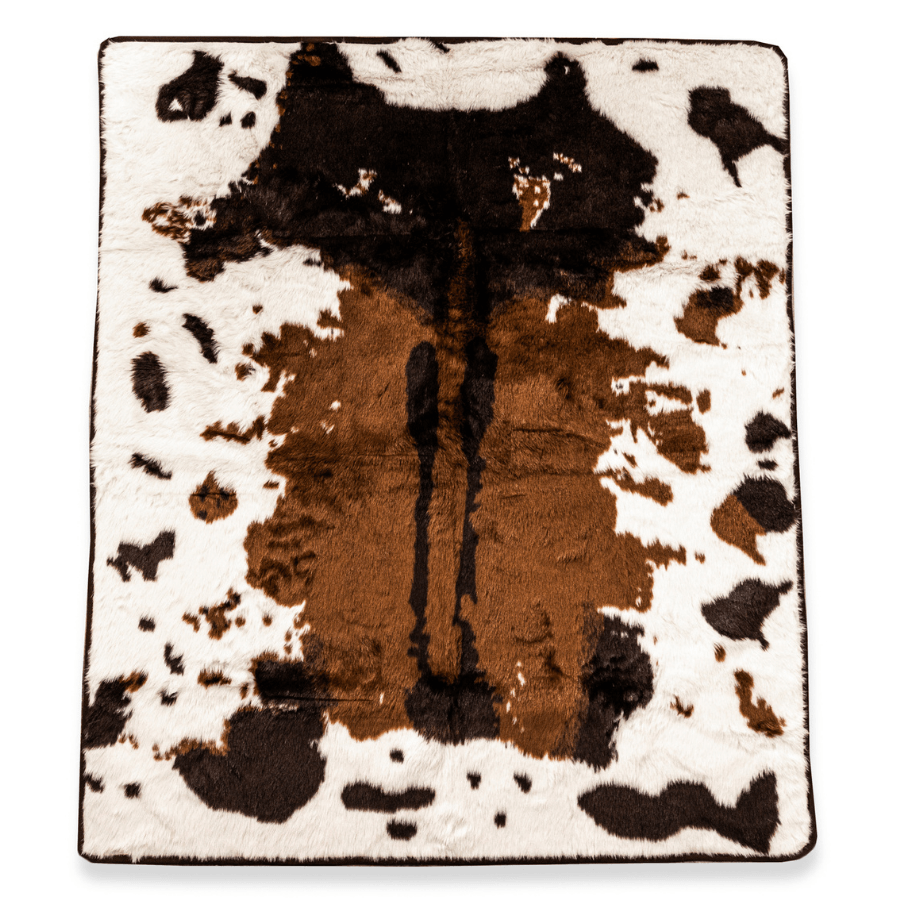 PupProtector™ Waterproof Dog Blanket – Durable, Washable, Throw Furniture Protector for Pets - Brown Faux Cowhide