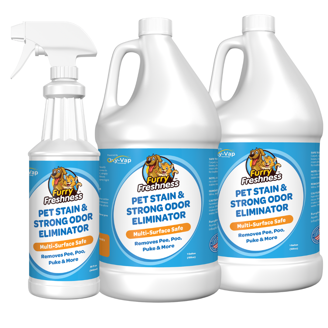 FurryFreshness Odorless Pet Stain & Odor Eliminator – Eco-Friendly, Enzyme-Free, Safe for Kids & Pets