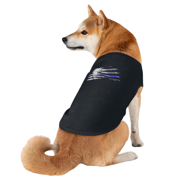 Black and Blue Flag Pet Tank Top | Stylish & Comfortable Dog Apparel