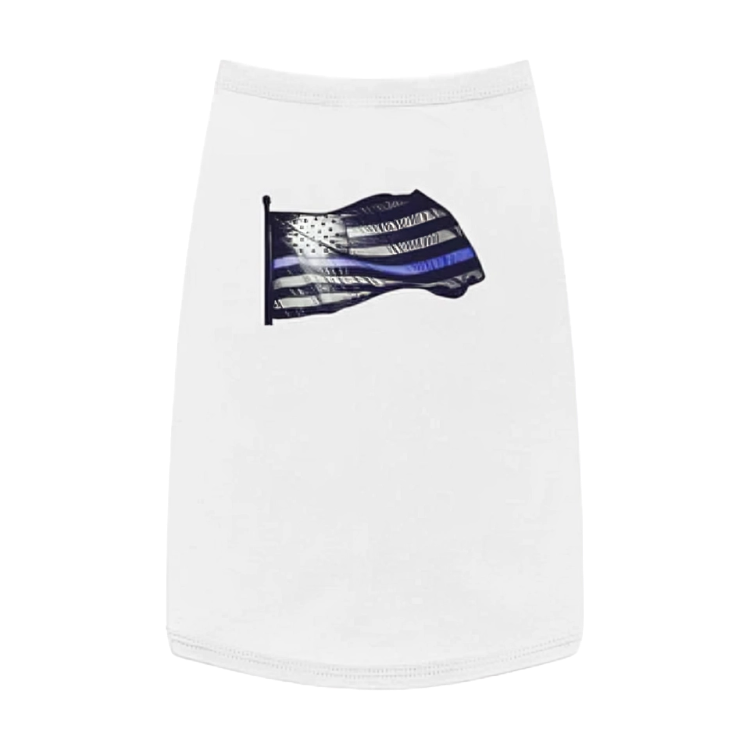 Black and Blue Flag Pet Tank Top | Stylish & Comfortable Dog Apparel