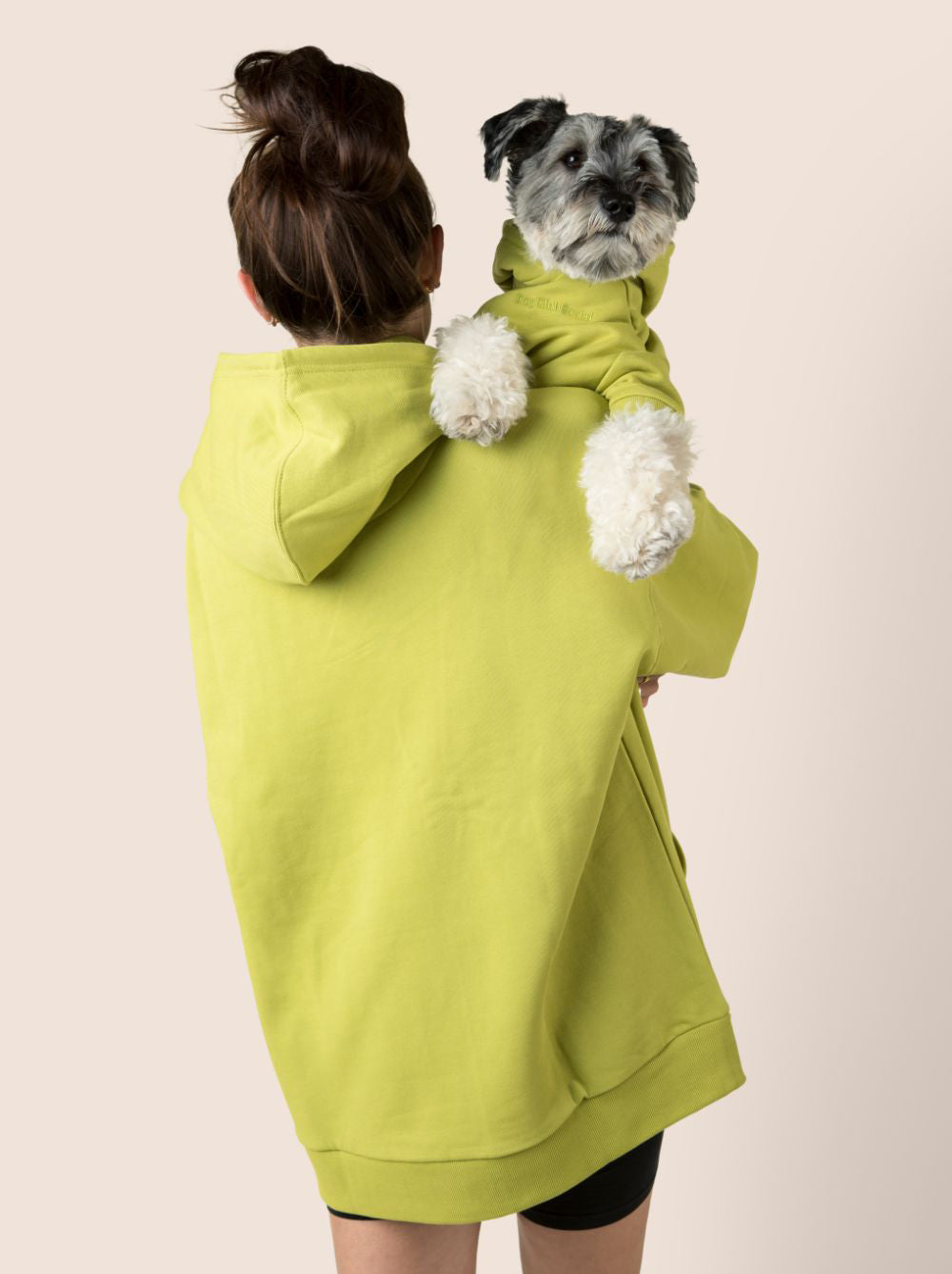 Matching Dog & Owner Hoodie – Oversized Unisex Fleece Sweatshirt for Pets and People (Chartreuse)