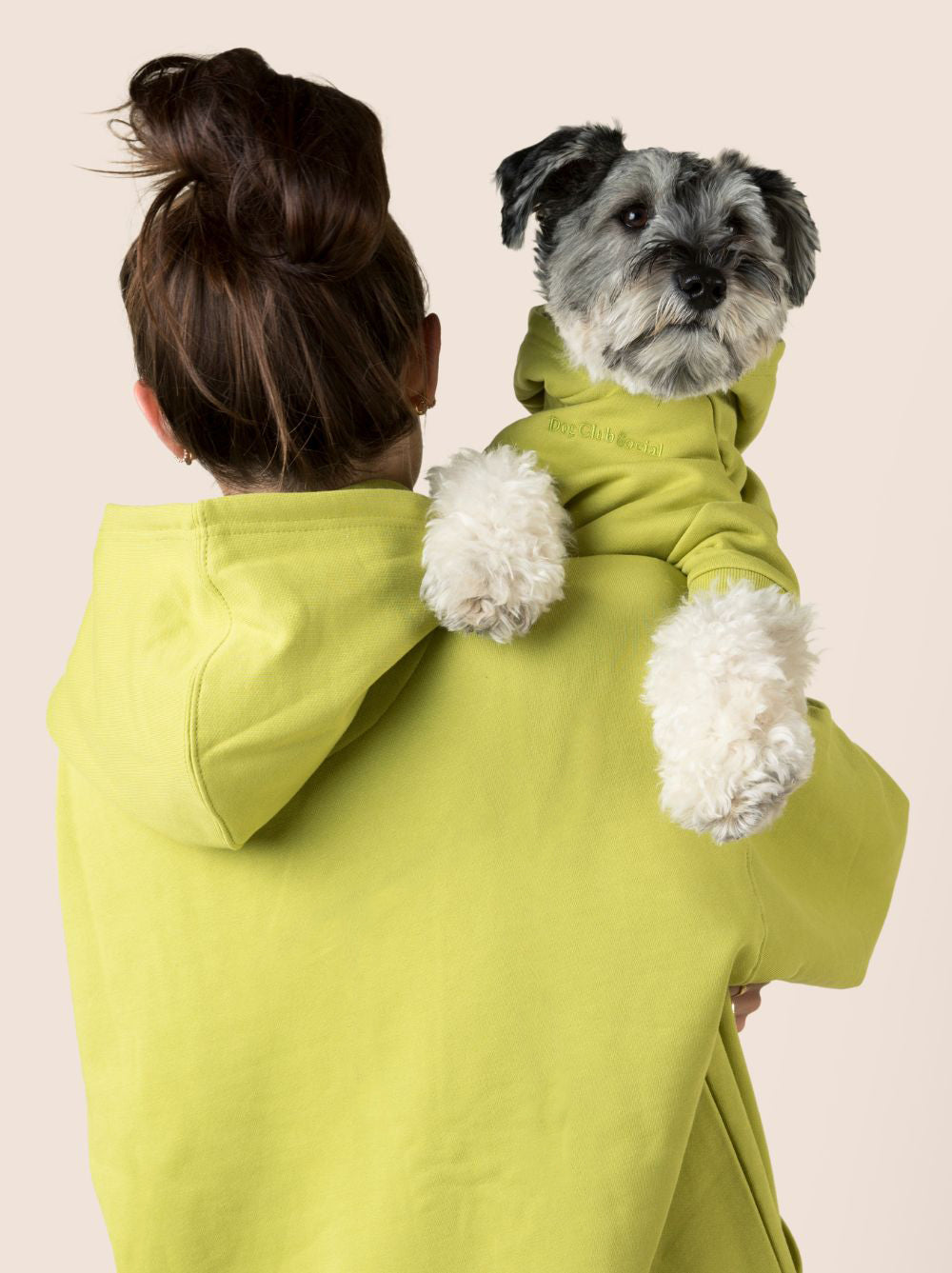 Matching Dog & Owner Hoodie – Oversized Unisex Fleece Sweatshirt for Pets and People (Chartreuse)
