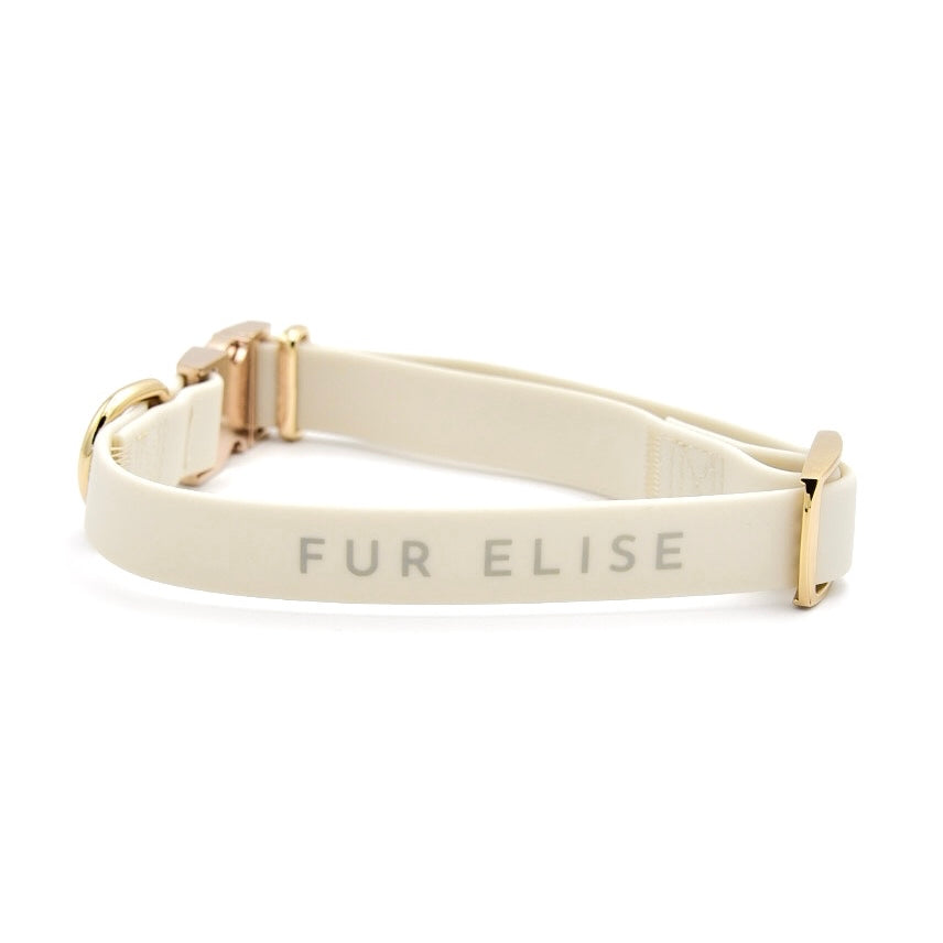 Elise Waterproof Dog Collar –Cream | Durable, Stylish & Lightweight