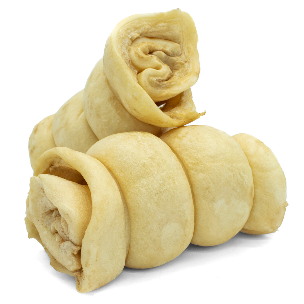 Peanut Butter-Filled Beef Cheek Roll for Dogs (5โ6 Inch) โ Long-Lasting & Rawhide-Free