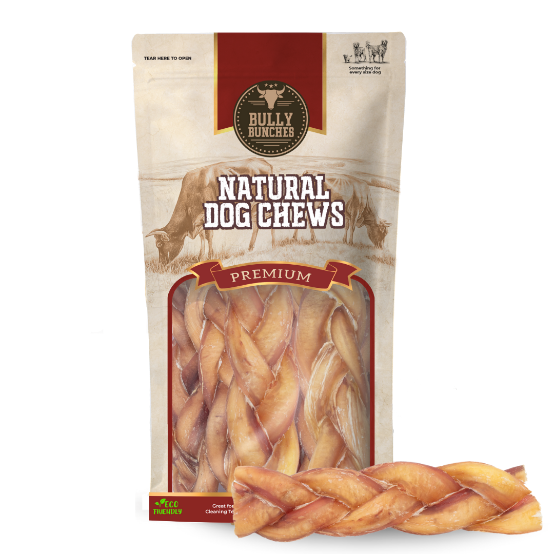 6-Inch Jumbo Braided Bully Stick for Medium Dogs – All-Natural, Long-Lasting Chew