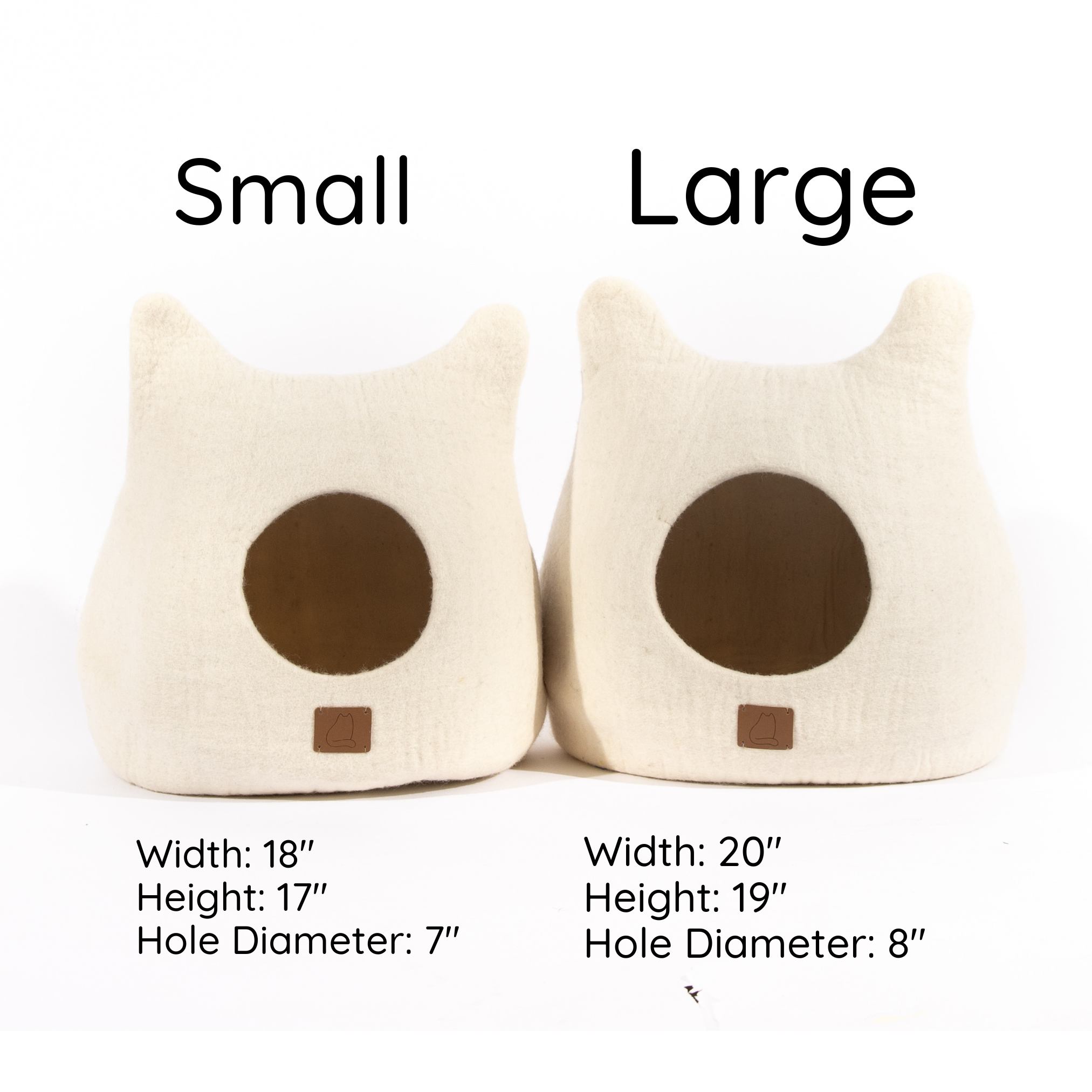 Plum Felt Cat Cave with Ear Design โ Cozy Bed for Cats & Kittens