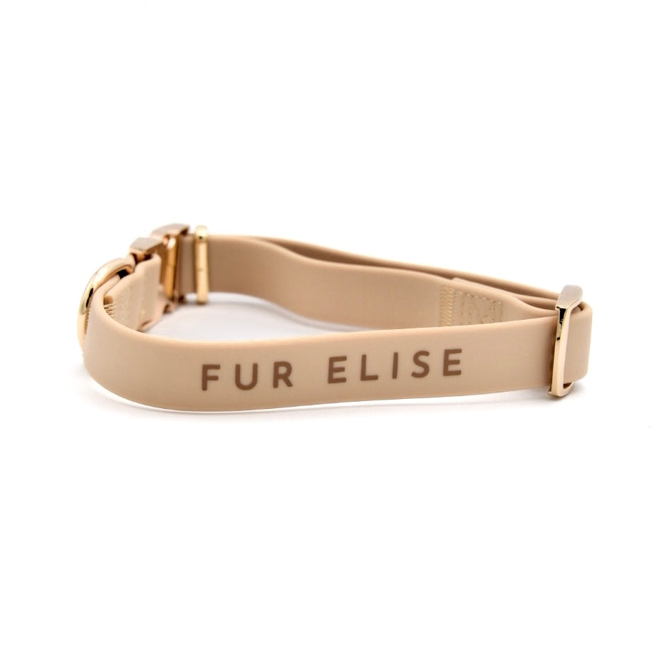 Elise Waterproof Dog Collar – Sand | Durable, Stylish & Lightweight