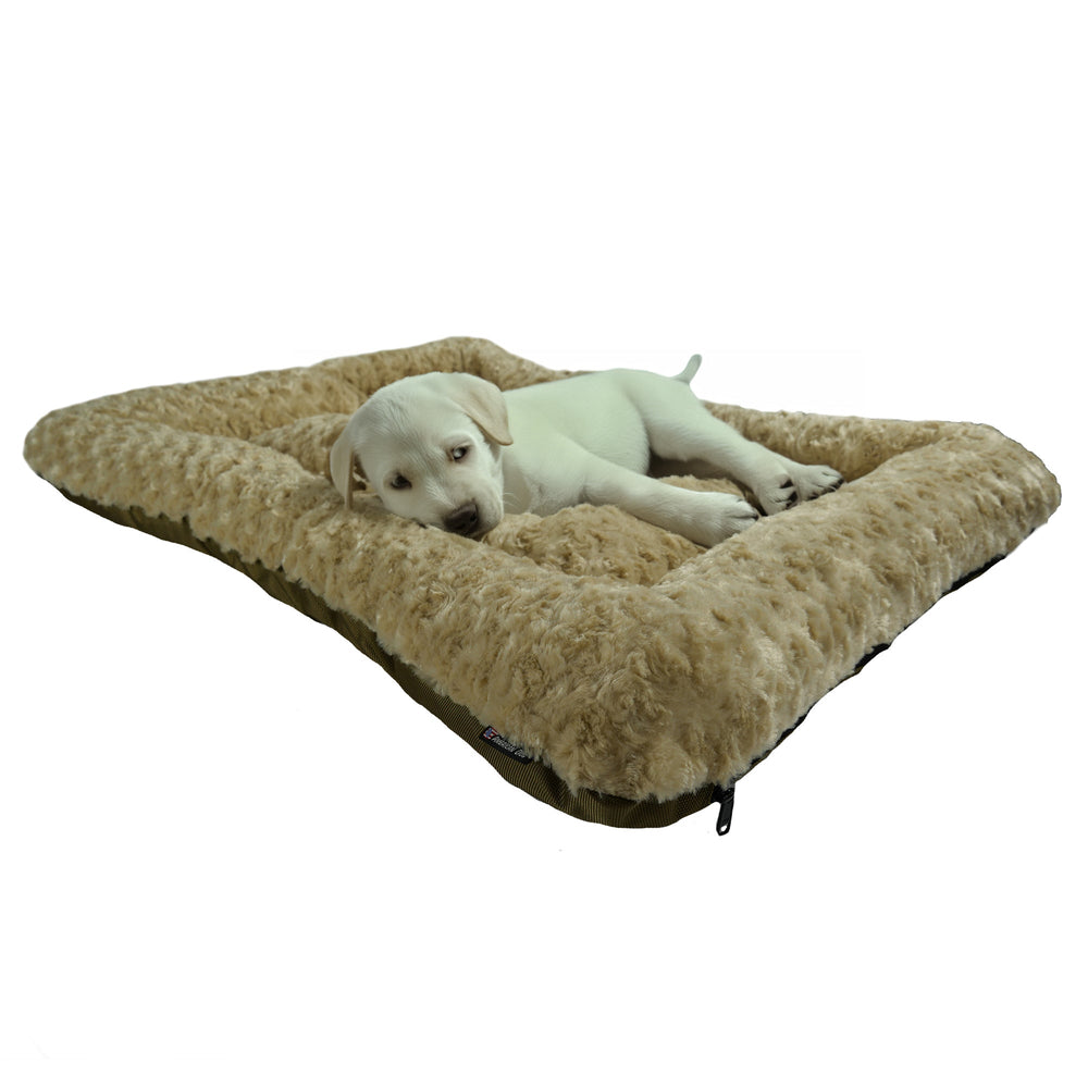 Furvana™ 'Cloud' Rectangle Bolster Dog Bed – USA Made, Soft & Supportive