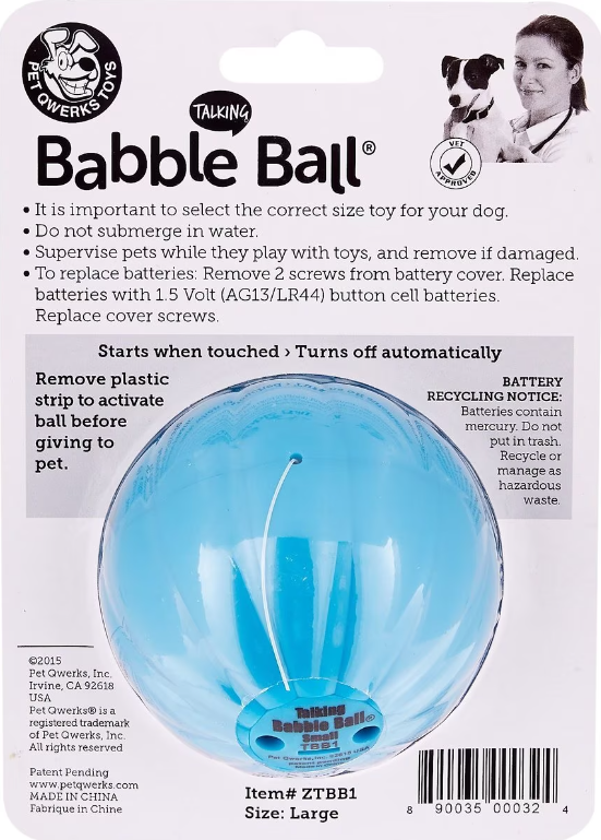 Pet Qwerks Talking Ball: Interactive Dog Toy for Endless Fun and Engagement