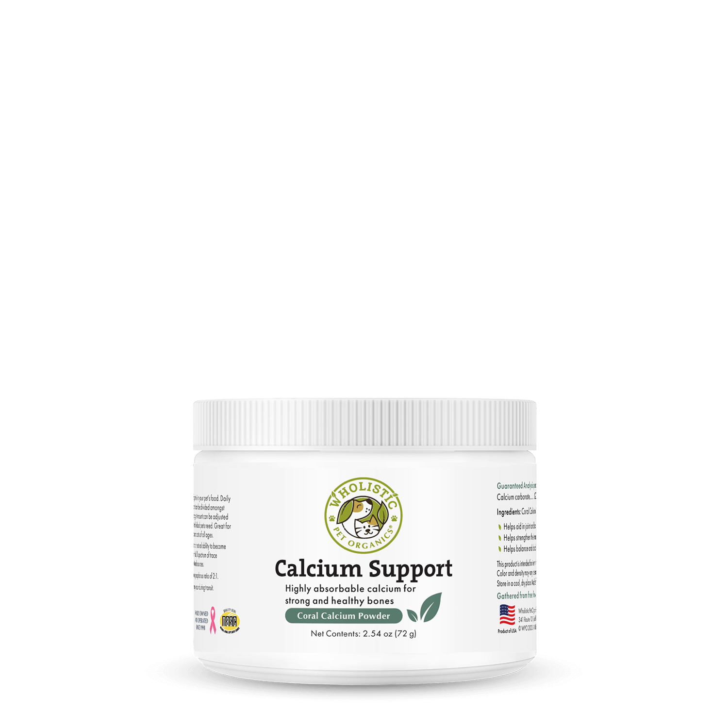 Wholistic Sea Coral Calcium™ – Natural Calcium & Mineral Supplement for Dogs & Cats