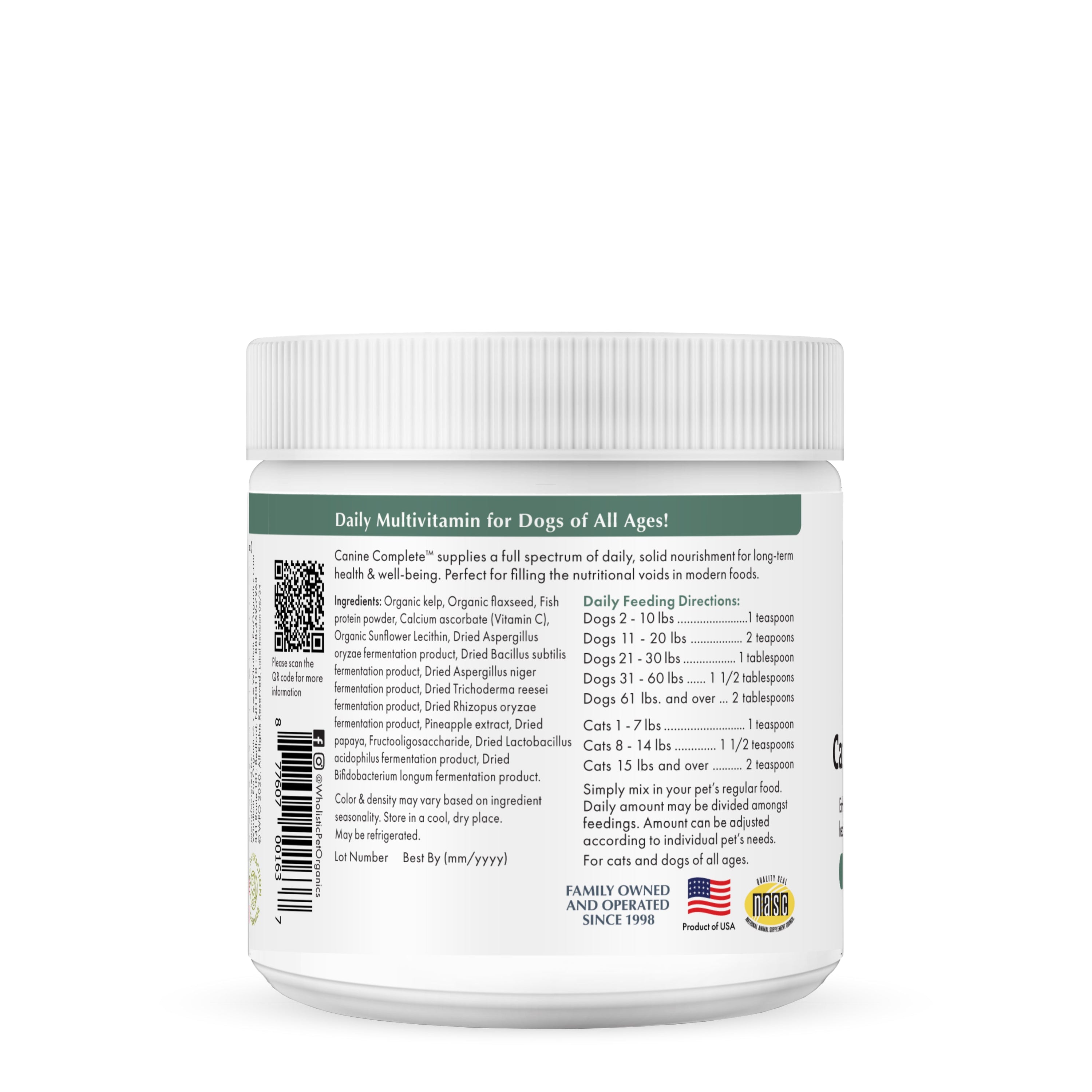 Wholistic Pet Organics Puppy Complete™ – Full-Spectrum Daily Supplement for Puppies