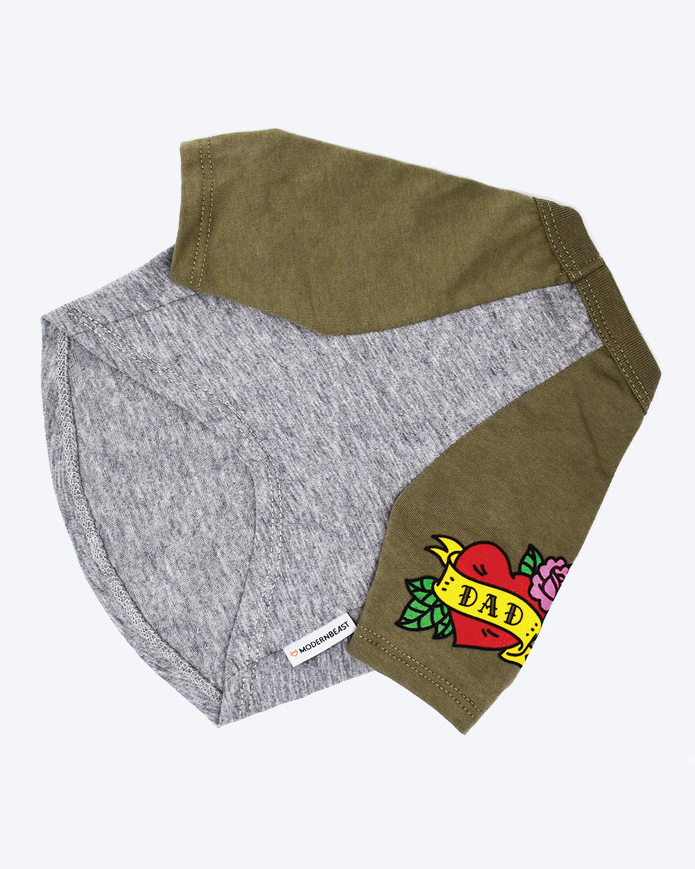 “Dad” Tattoo Tee for Pets– Cute Cotton Dog Shirt