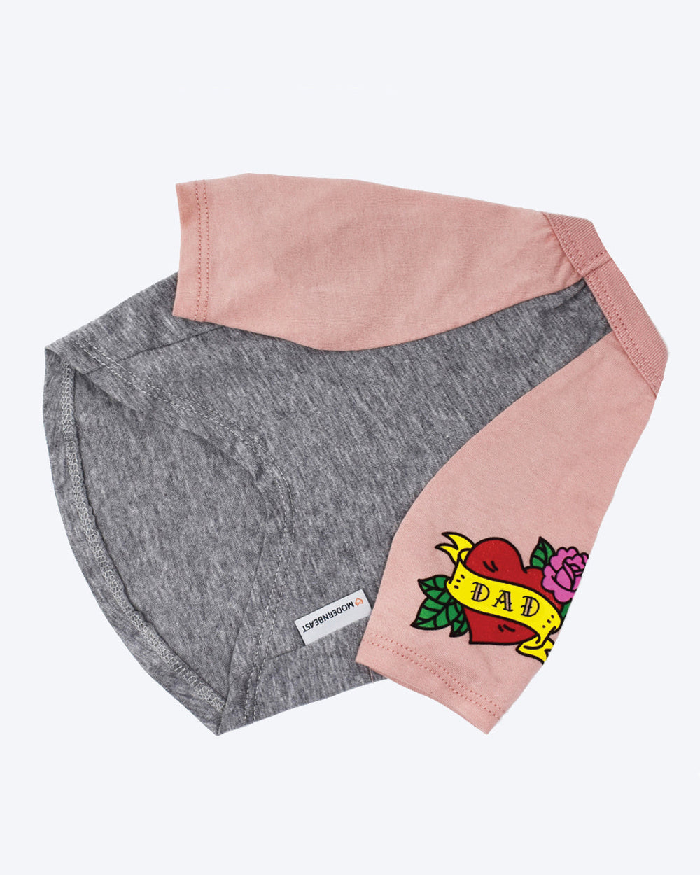 “Dad” Tattoo Tee for Pets– Cute Cotton Dog Shirt