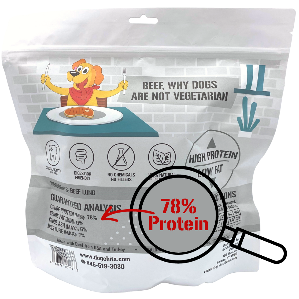 All-Natural Beef Lung Dog Treats (10 oz.) โ Grass-Fed & Protein-Rich