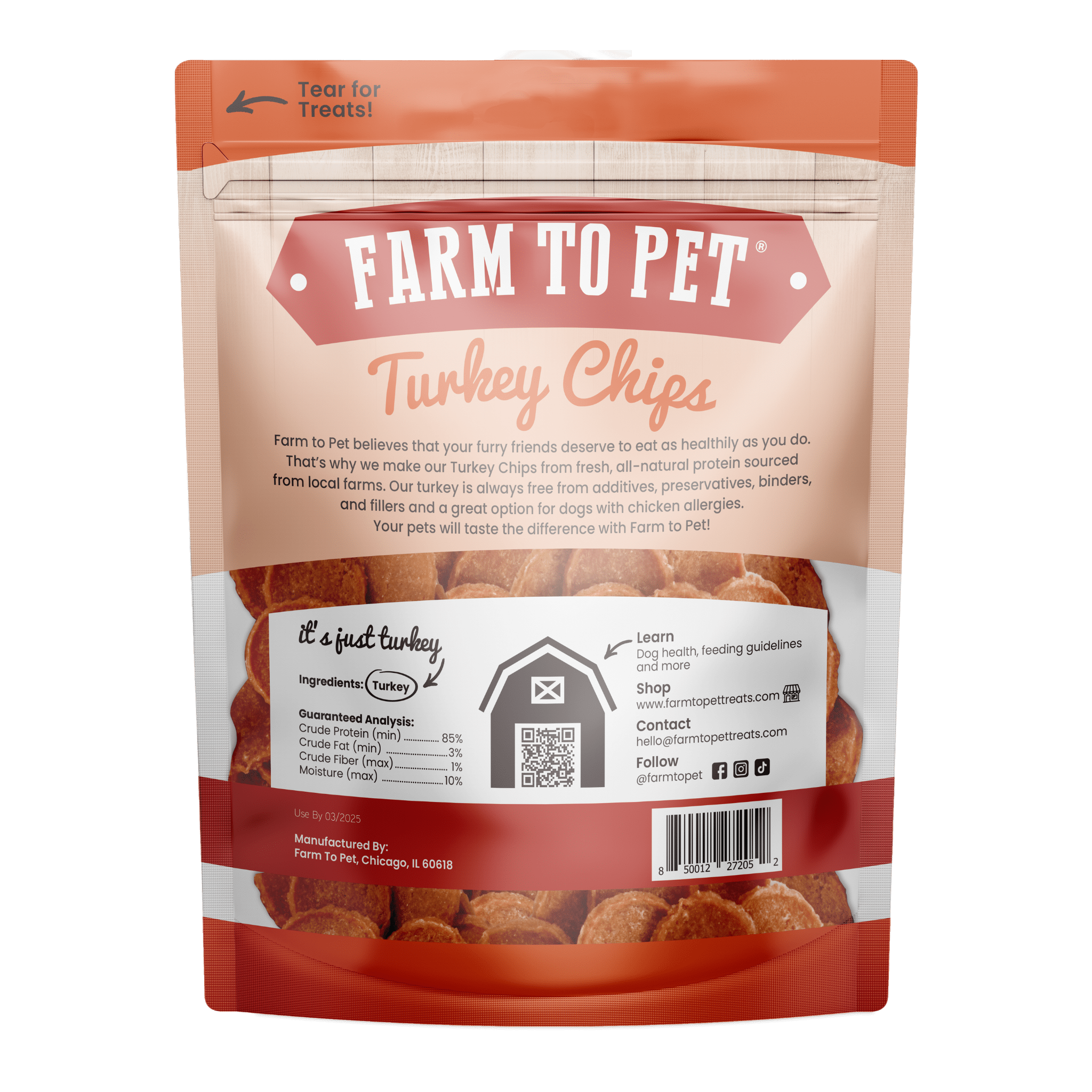All-Natural Turkey Chips for Dogs β High-Protein Dog Treats Made in the USA