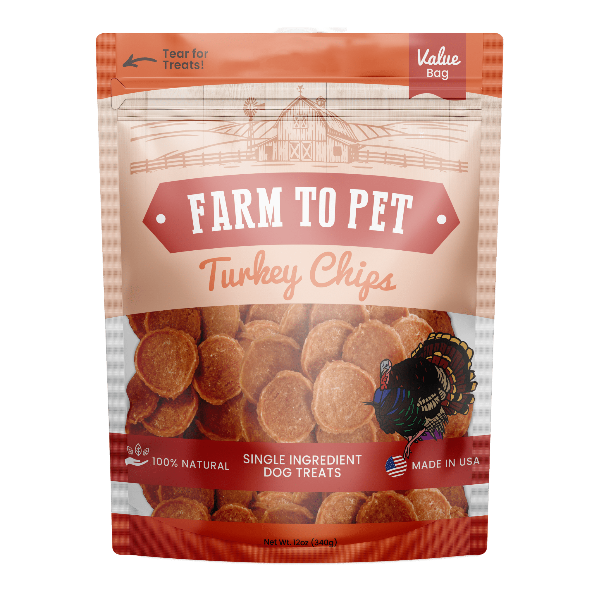 All-Natural Turkey Chips for Dogs β High-Protein Dog Treats Made in the USA