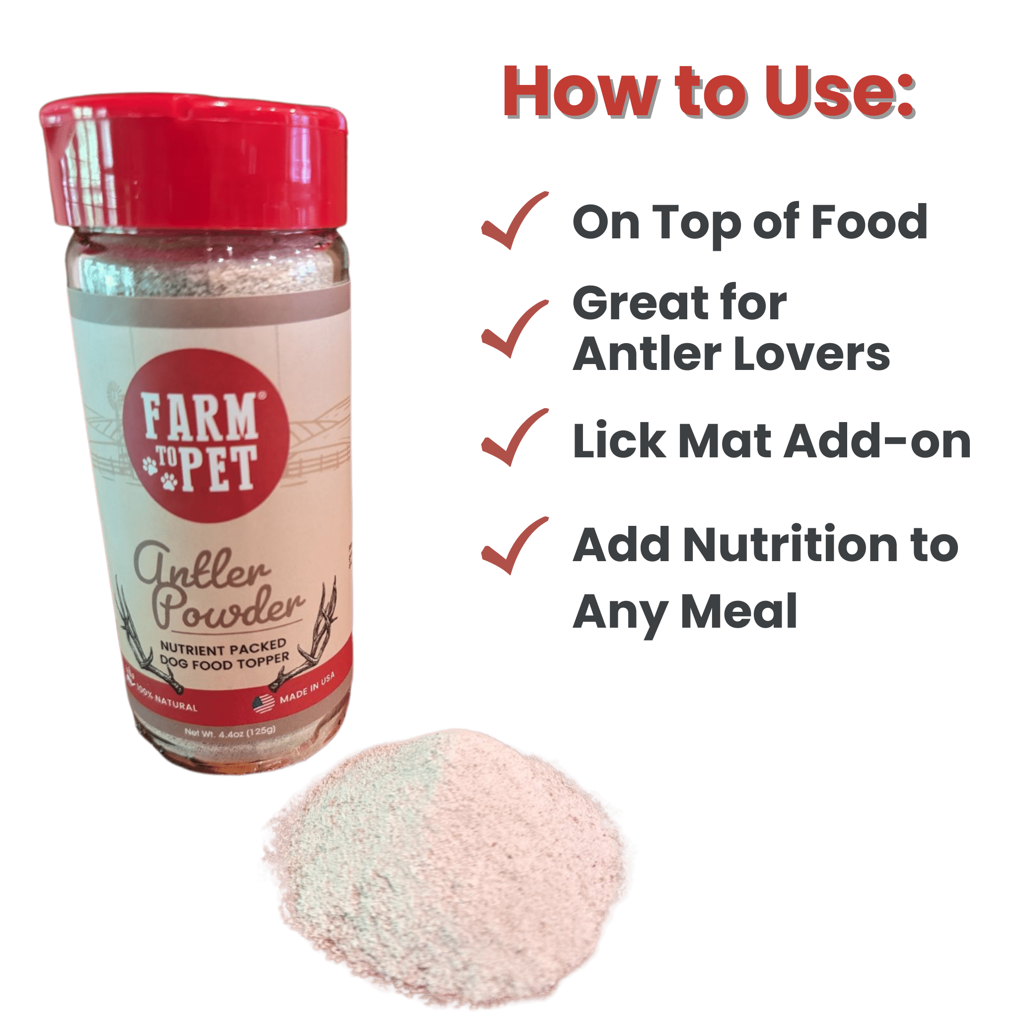 π¦ Antler Powder Dog Food Topper β Natural Nutrient Boost for Healthy Joints & Teeth πΆ