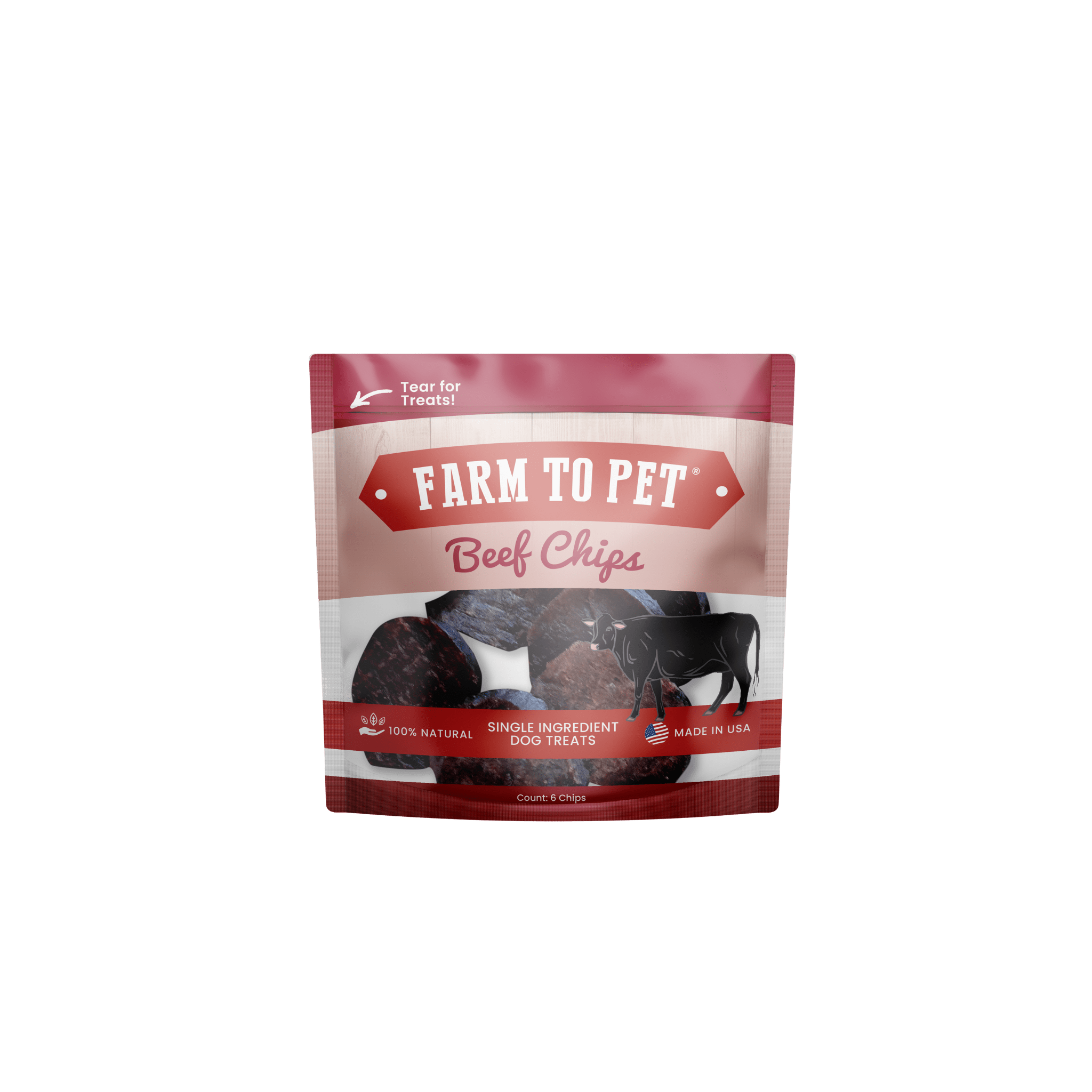 High-Protein Beef Chip Snack Pack Bundles – All-Natural, Single-Ingredient Dog Treats