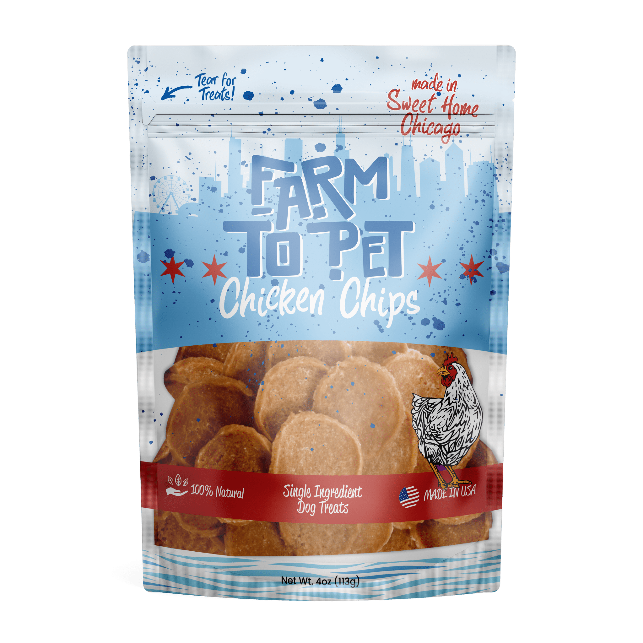 Chicago Chicken Chips for Dogs β All-Natural, High-Protein Dog Treats Made in the USA