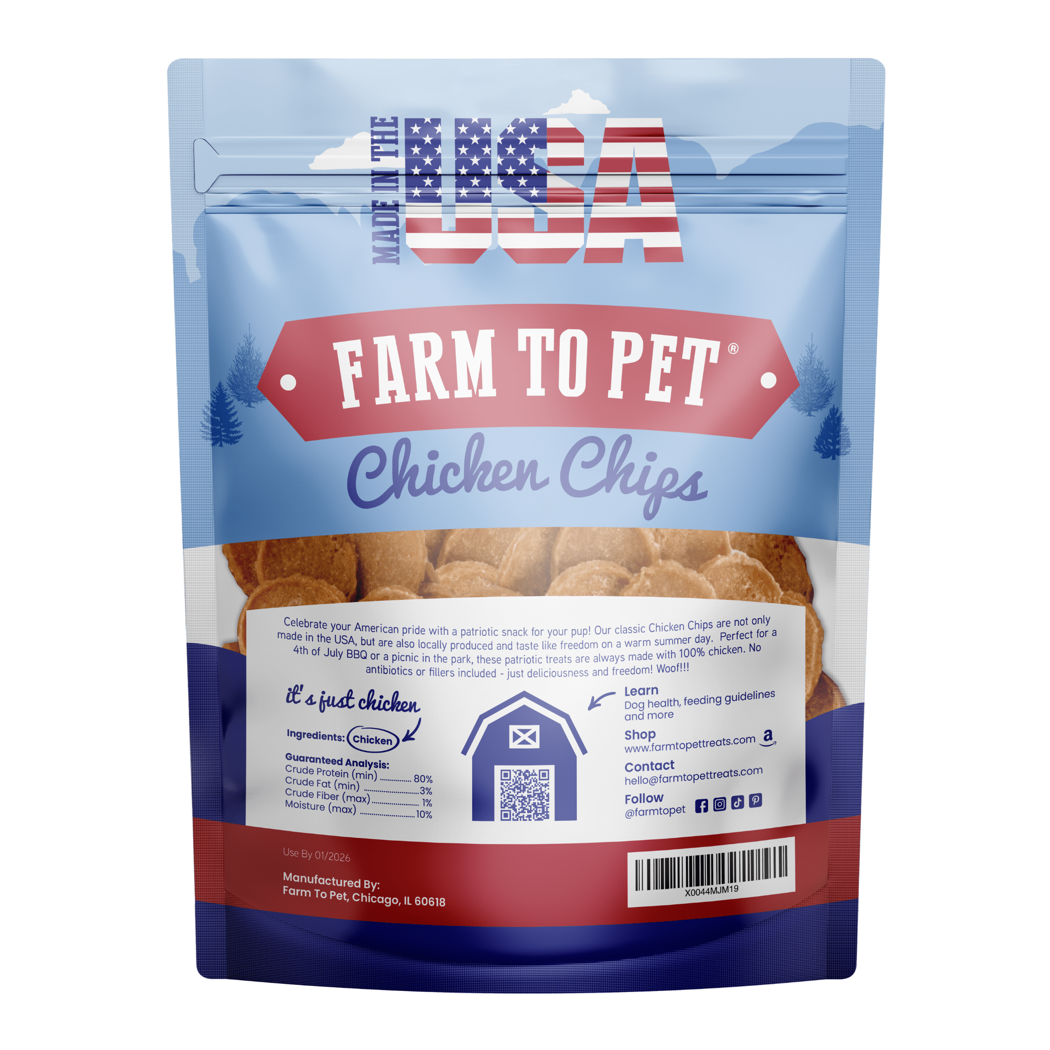 Americana All-Natural Chicken Chips for Dogs – High-Protein Dog Treats
