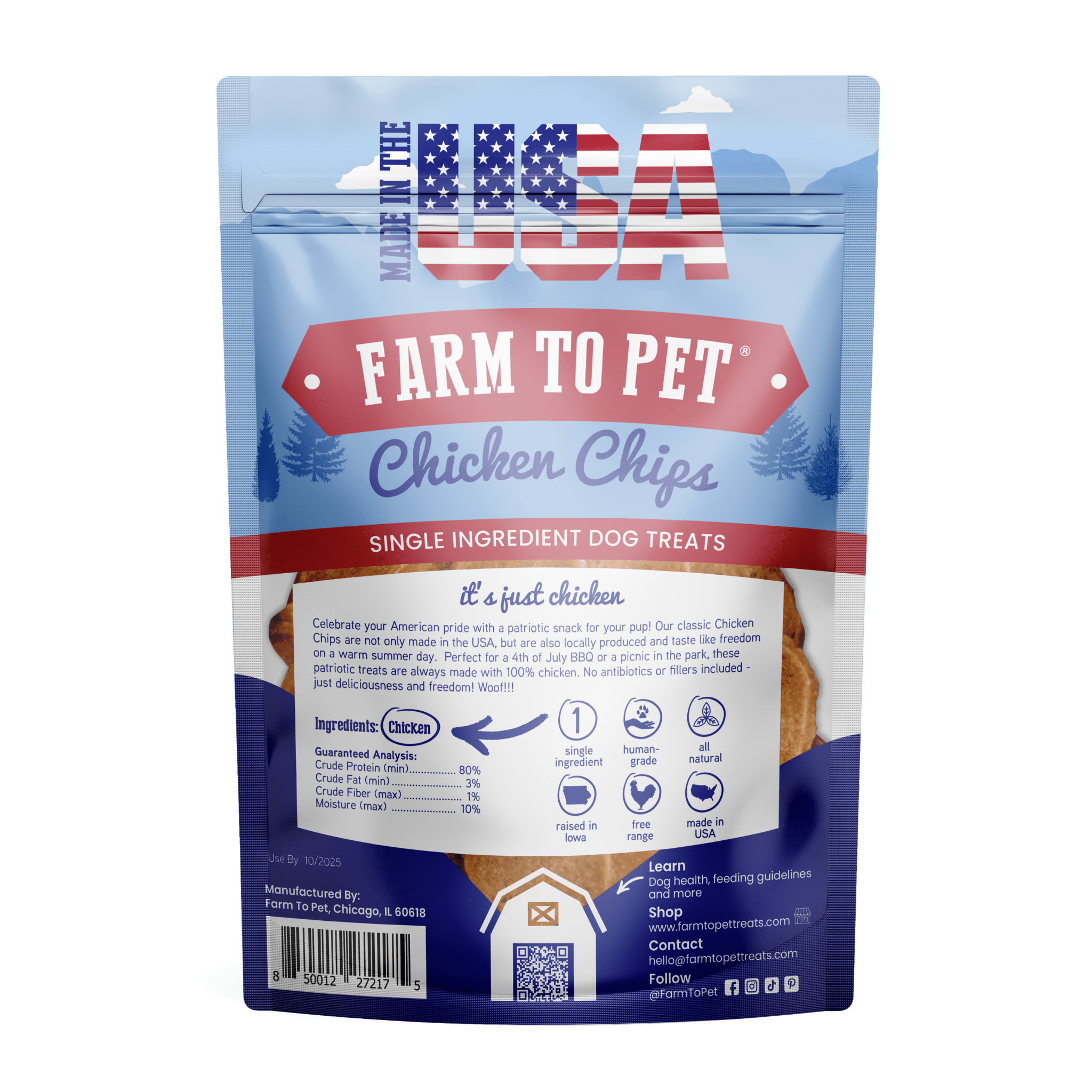 Americana All-Natural Chicken Chips for Dogs – High-Protein Dog Treats