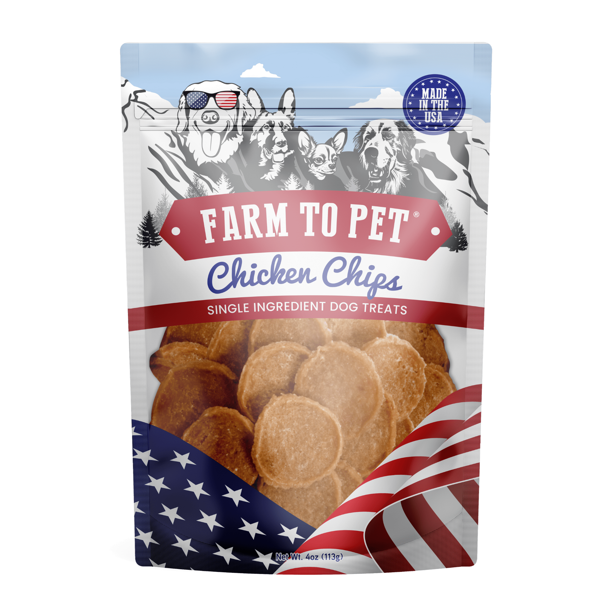 Americana All-Natural Chicken Chips for Dogs – High-Protein Dog Treats