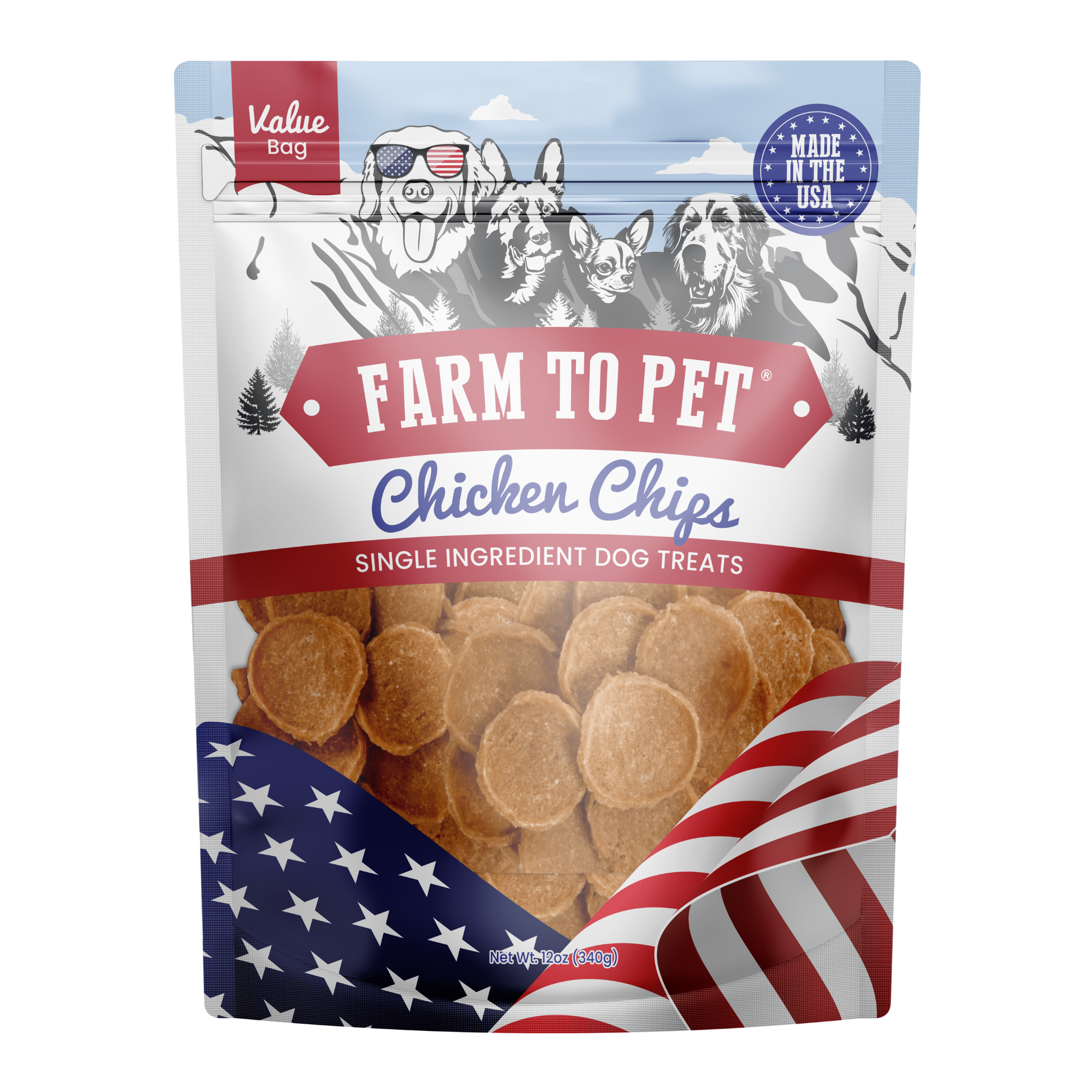 Americana All-Natural Chicken Chips for Dogs – High-Protein Dog Treats