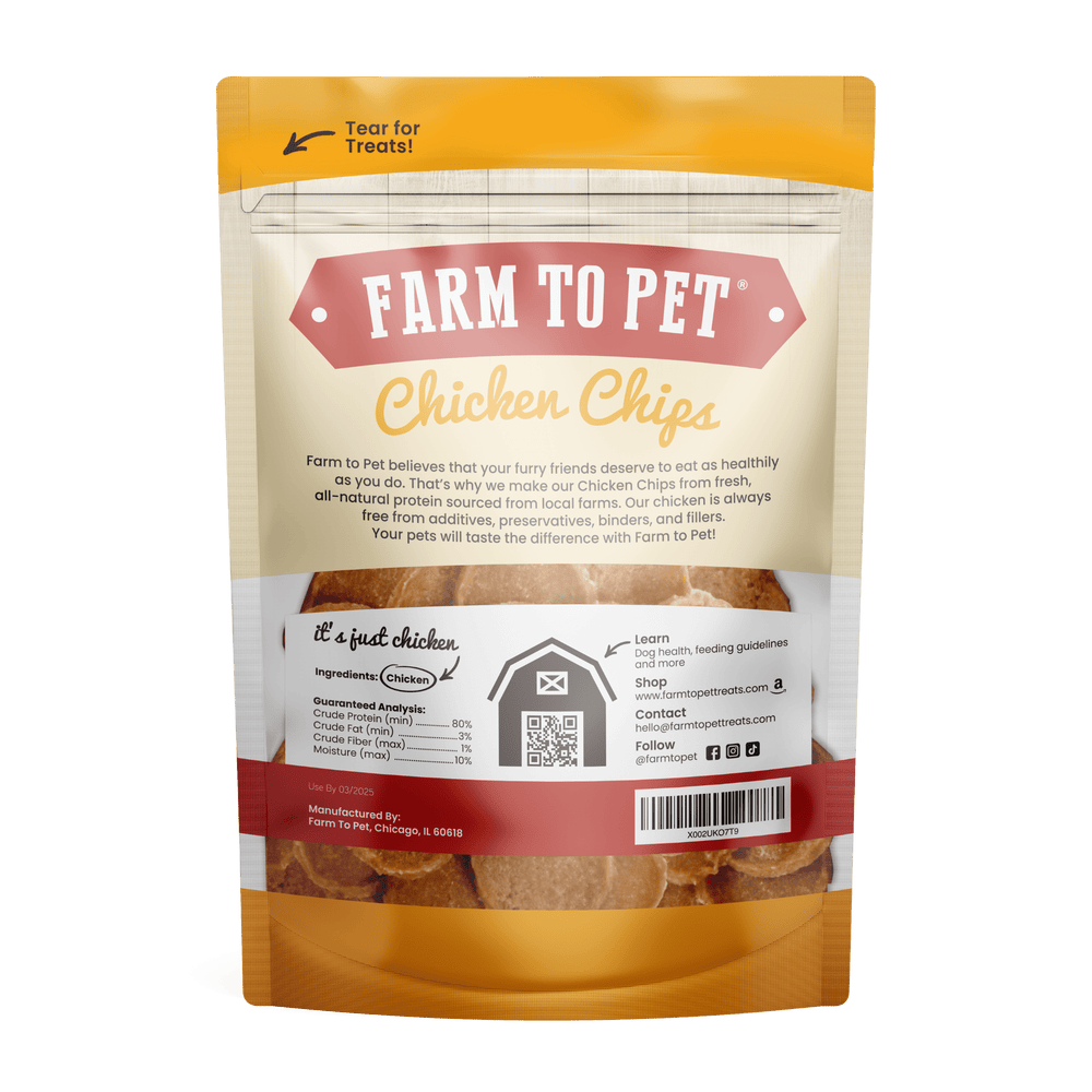 All-Natural Chicken Chips for Dogs – High-Protein Dog Treats