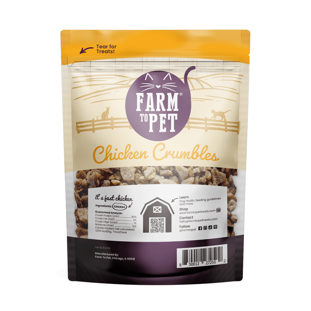 Chicken Crumbles for Cats – High-Protein, Grain-Free, All-Natural Cat Treats