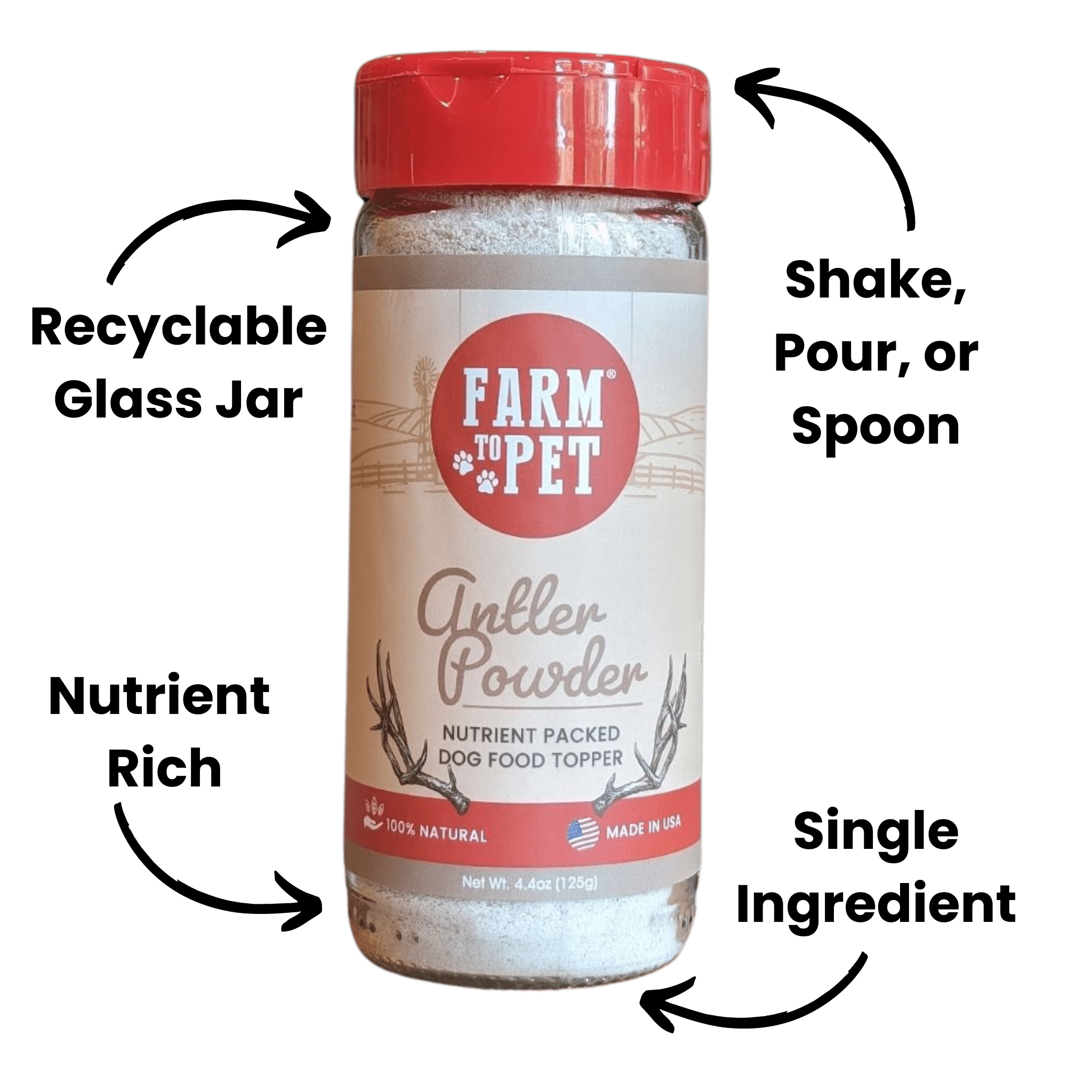 π¦ Antler Powder Dog Food Topper β Natural Nutrient Boost for Healthy Joints & Teeth πΆ