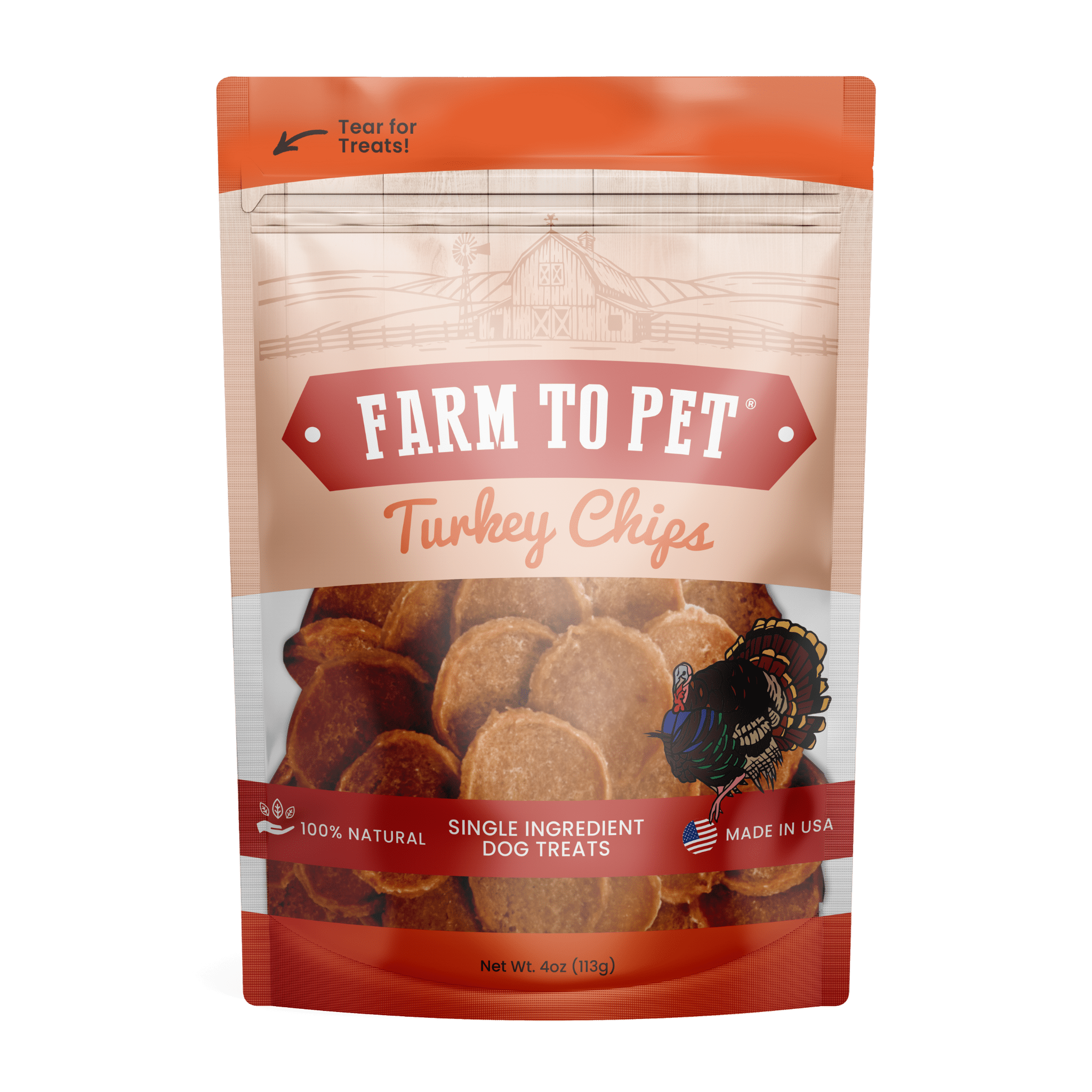 All-Natural Turkey Chips for Dogs β High-Protein Dog Treats Made in the USA