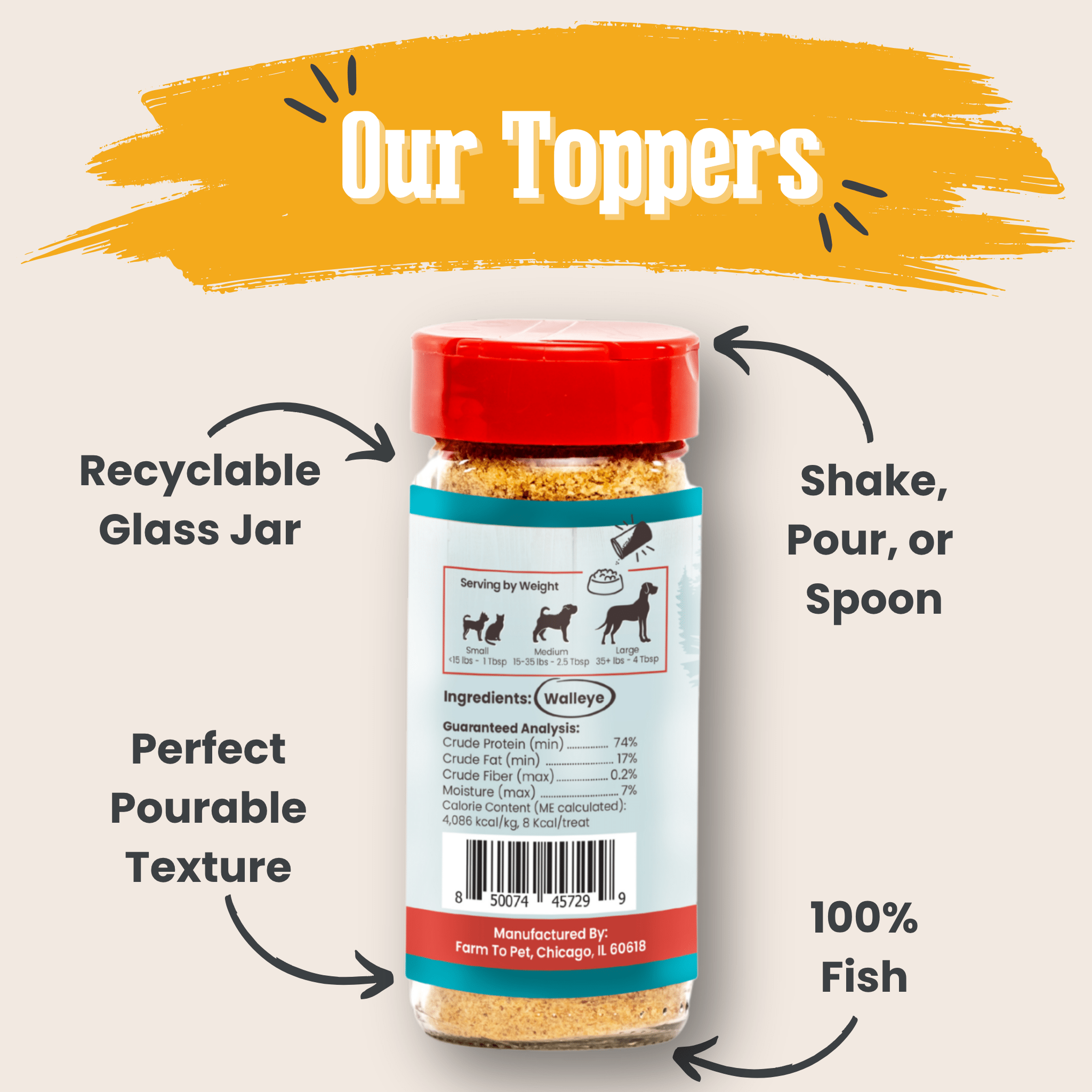 Fish Treat Dog Food Topper β Healthy & Tasty Meal Enhancer for Dogs and Cats
