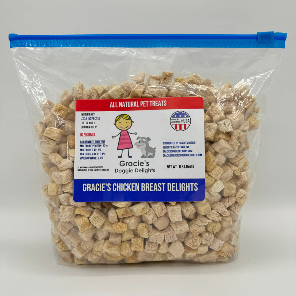 Gracie’s Chicken Breast Delights – Freeze-Dried Dog Treats