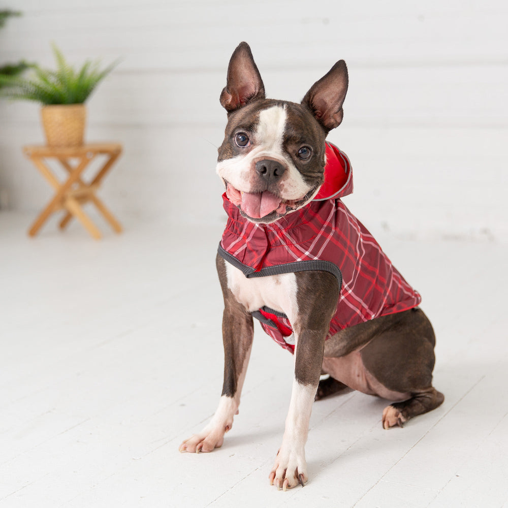 GF PET® Elasto-FIT® Reversible Waterproof Dog Raincoat – Red
