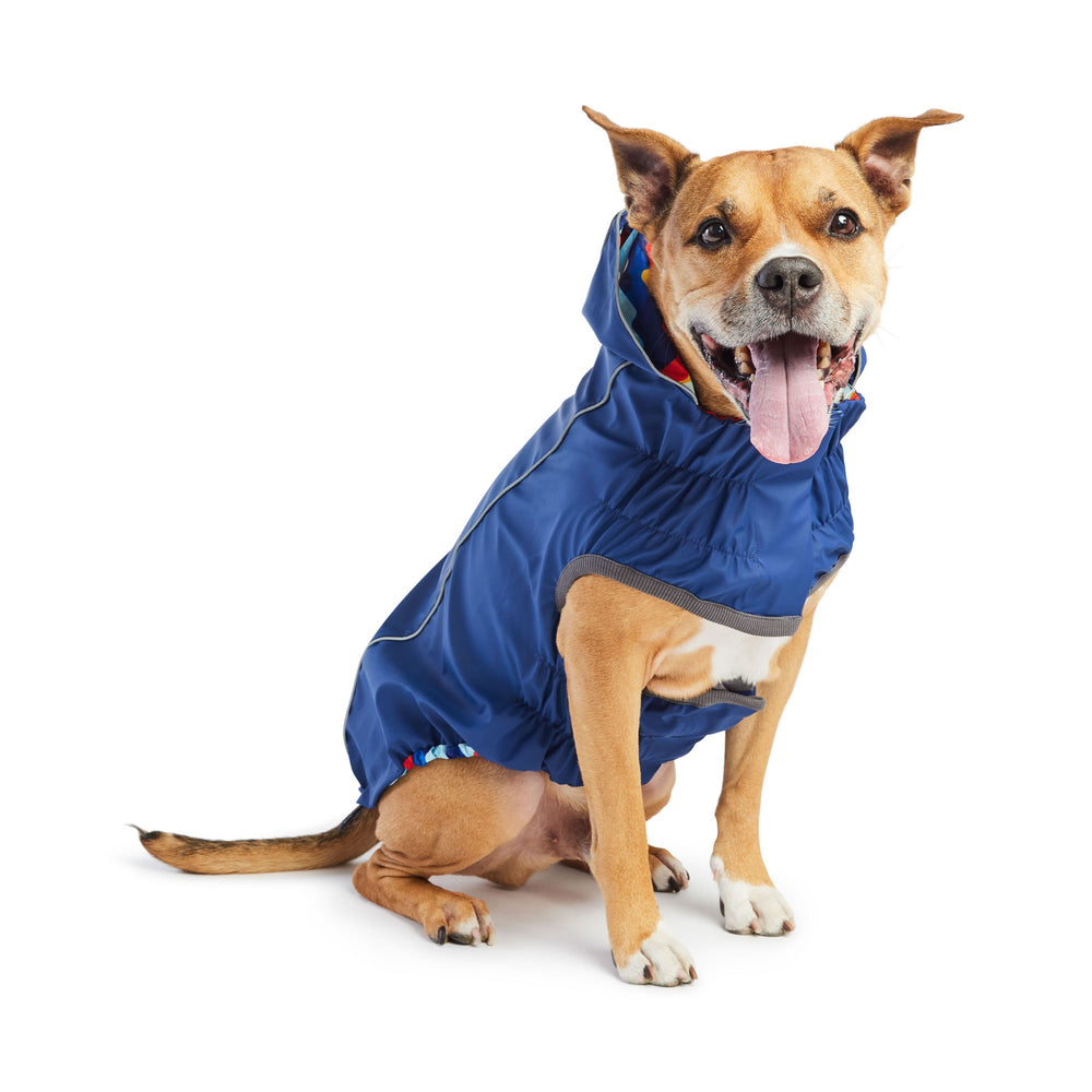 GF PET® Elasto-FIT® Reversible Waterproof Dog Raincoat - Navy/Navy