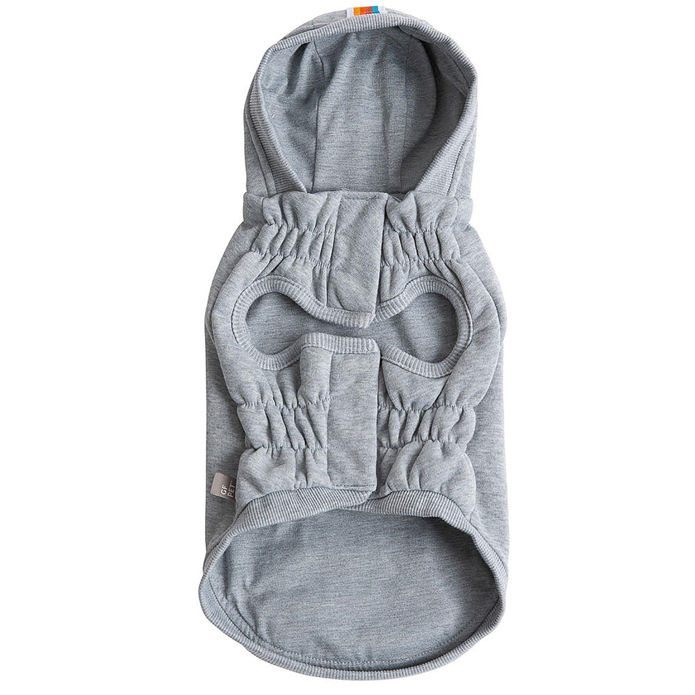 GF PET® Urban Dog Hoodie – Heather Grey, Adjustable Elasto-Fit® Design