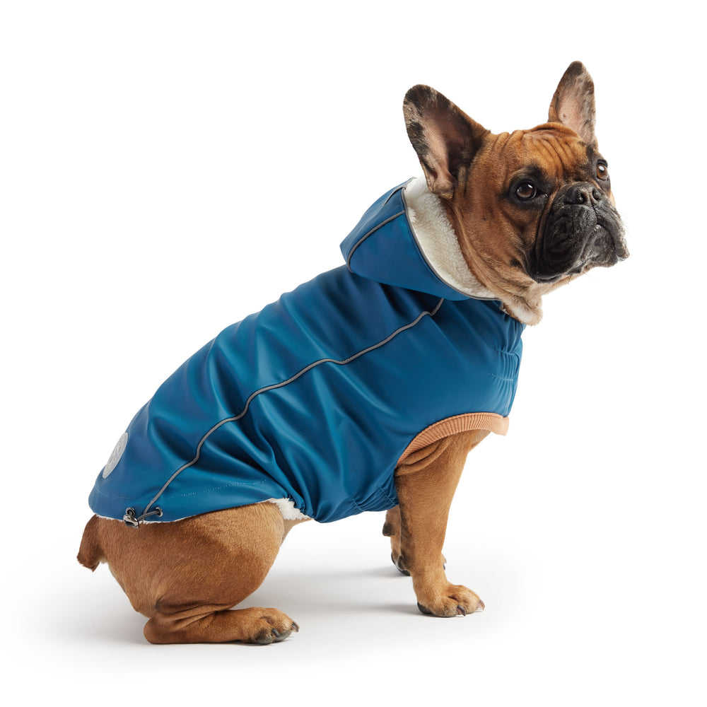 Thermal-Lined Blue Raincoat – Rain & Cold Weather Defense in One