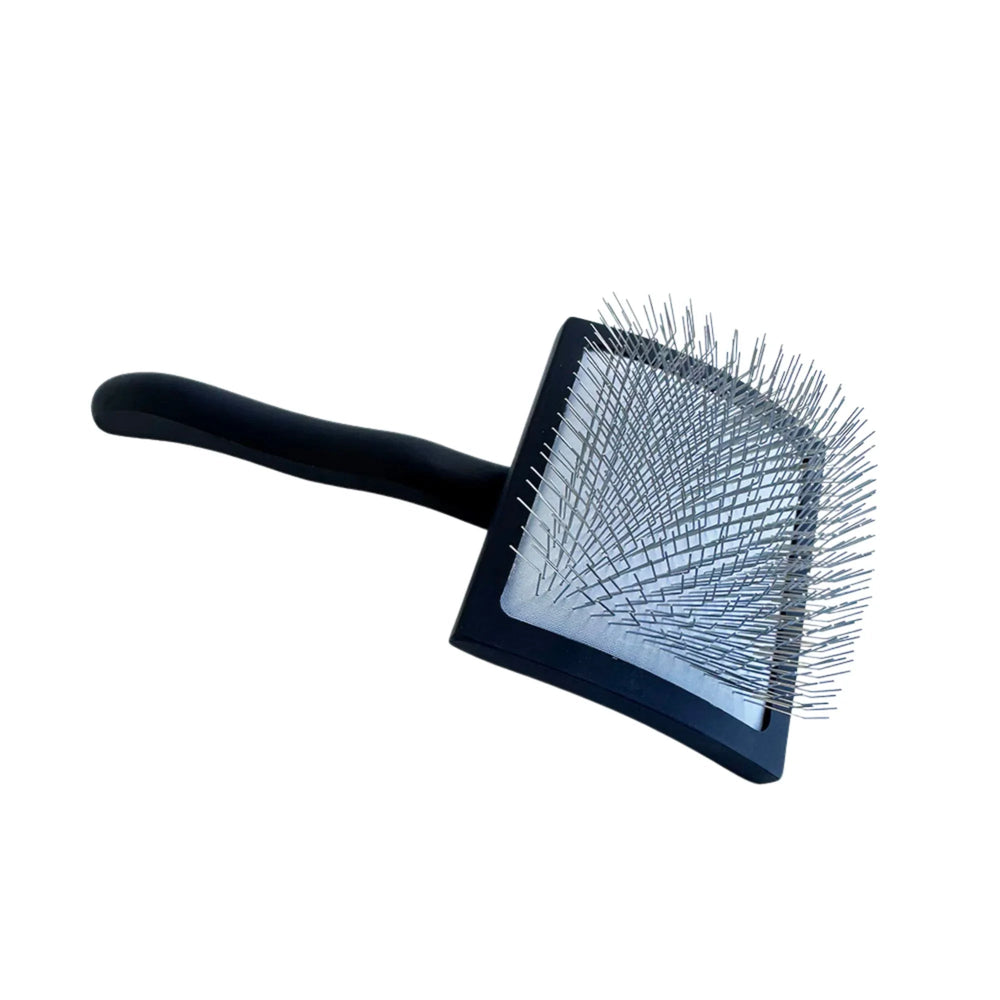 The Miracle Brands Pet Slicker Brush – Long Pin Grooming Brush with Wooden Handle (Black)