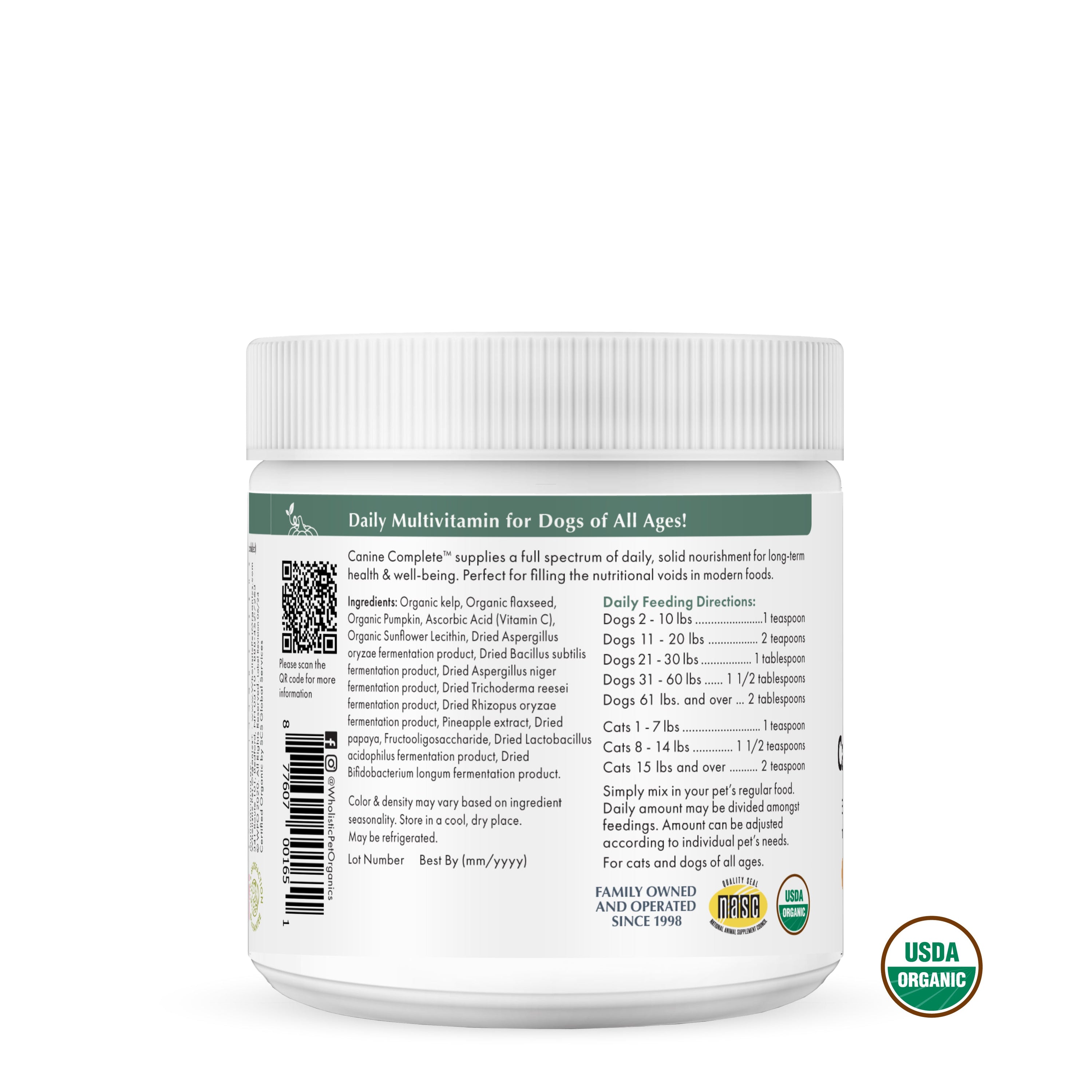 Wholistic Pet Organics Puppy Complete™ – Full-Spectrum Daily Supplement for Puppies