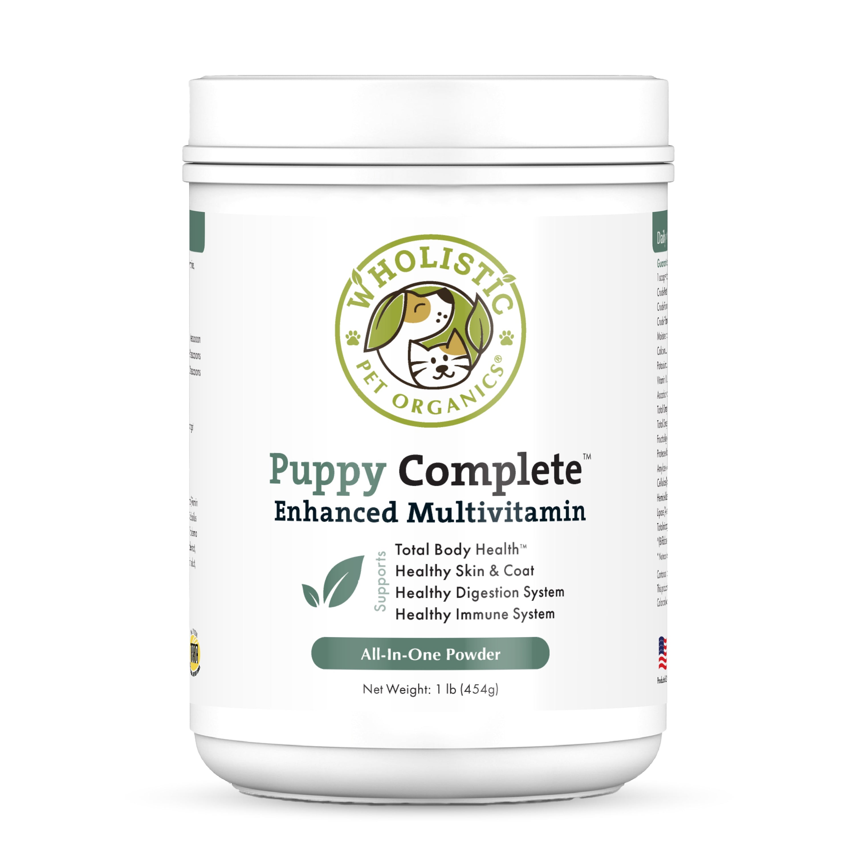 Wholistic Pet Organics Puppy Complete™ – Full-Spectrum Daily Supplement for Puppies