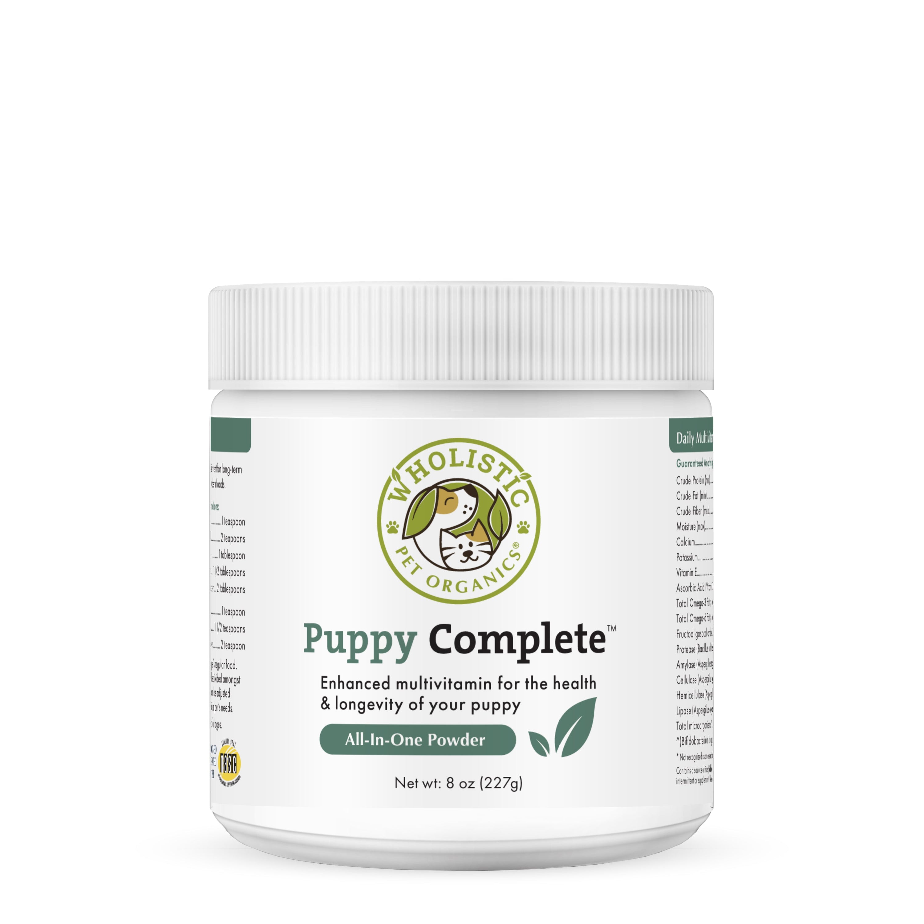 Wholistic Pet Organics Puppy Complete™ – Full-Spectrum Daily Supplement for Puppies
