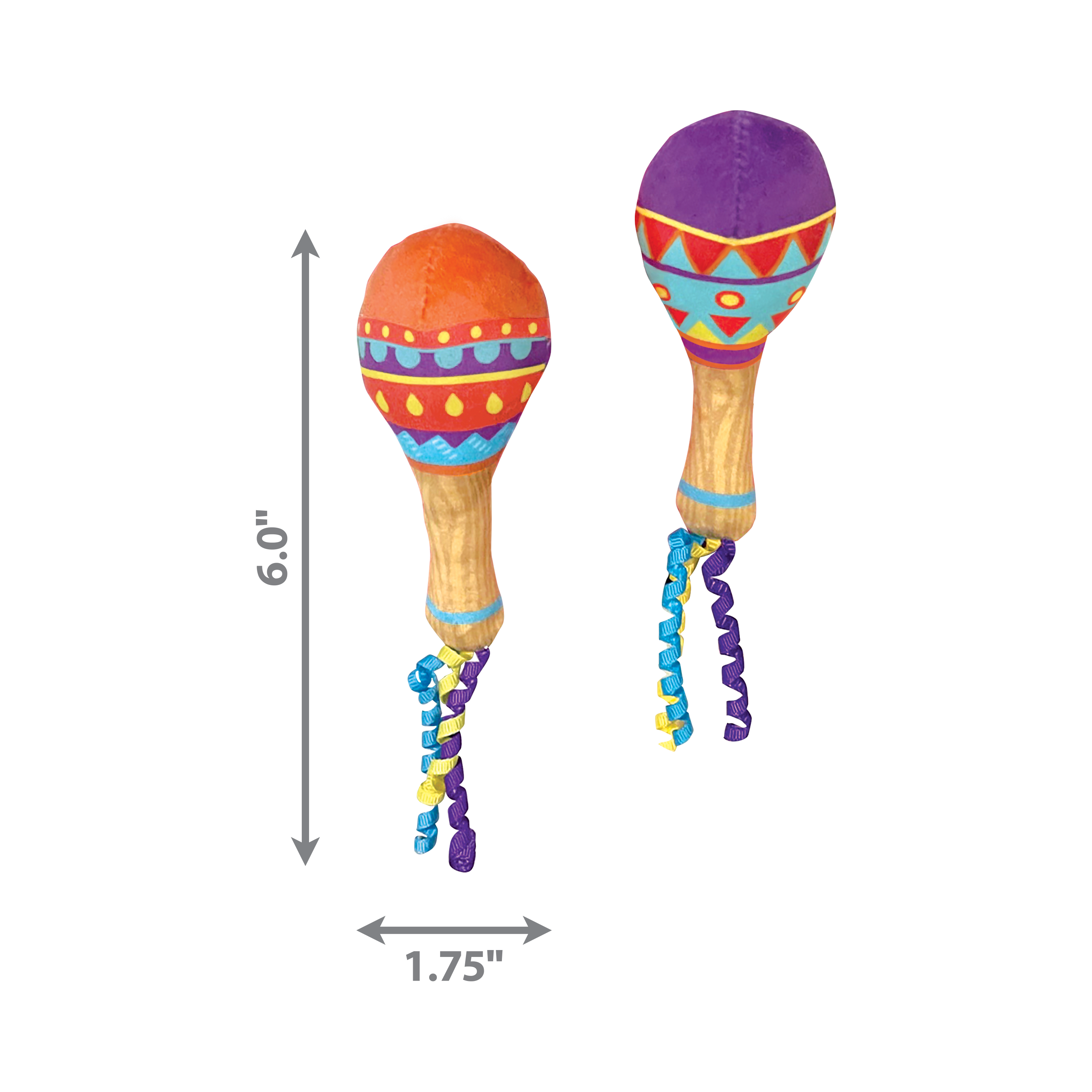 KONG Scrattles Acoustix Cat Toys – 2-Pack of Rattle & Catnip Fun