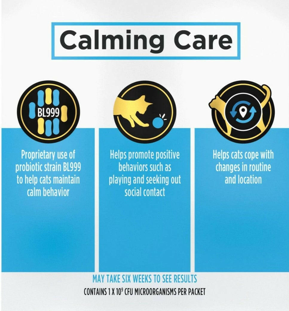 Purina Pro Plan Calming Care for Cats – Vet-Recommended Probiotic Supplement for Stress & Anxiety Relief