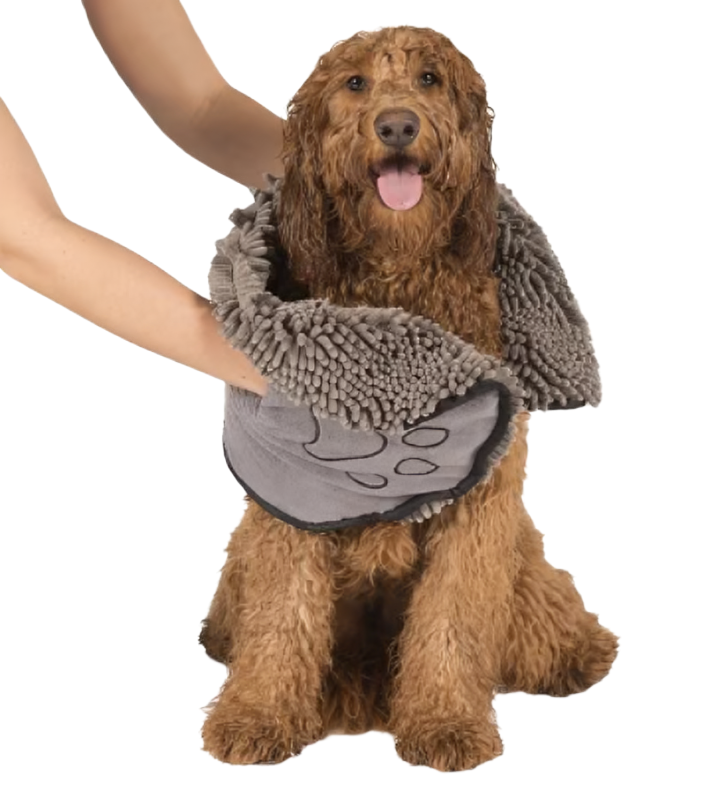 Efficiently Dry Your Pet with DGS Dirty Dog Shammy Towel in Brown - Super Absorbent & Quick Drying