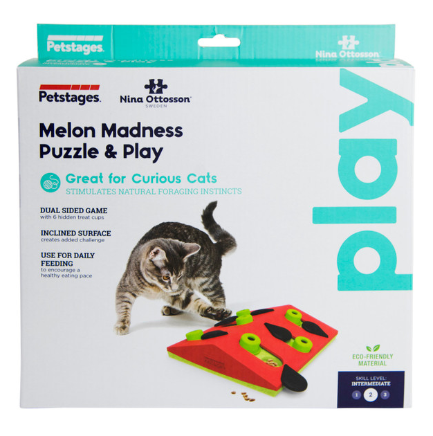 OUTWARD HOUND Melon Madness Pink Interactive Puzzle & Play Cat Toy