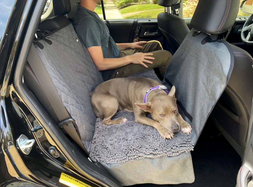 Protect Your Car with DGS Dirty Dog 3-in-1 Grey Car Seat Cover and Hammock