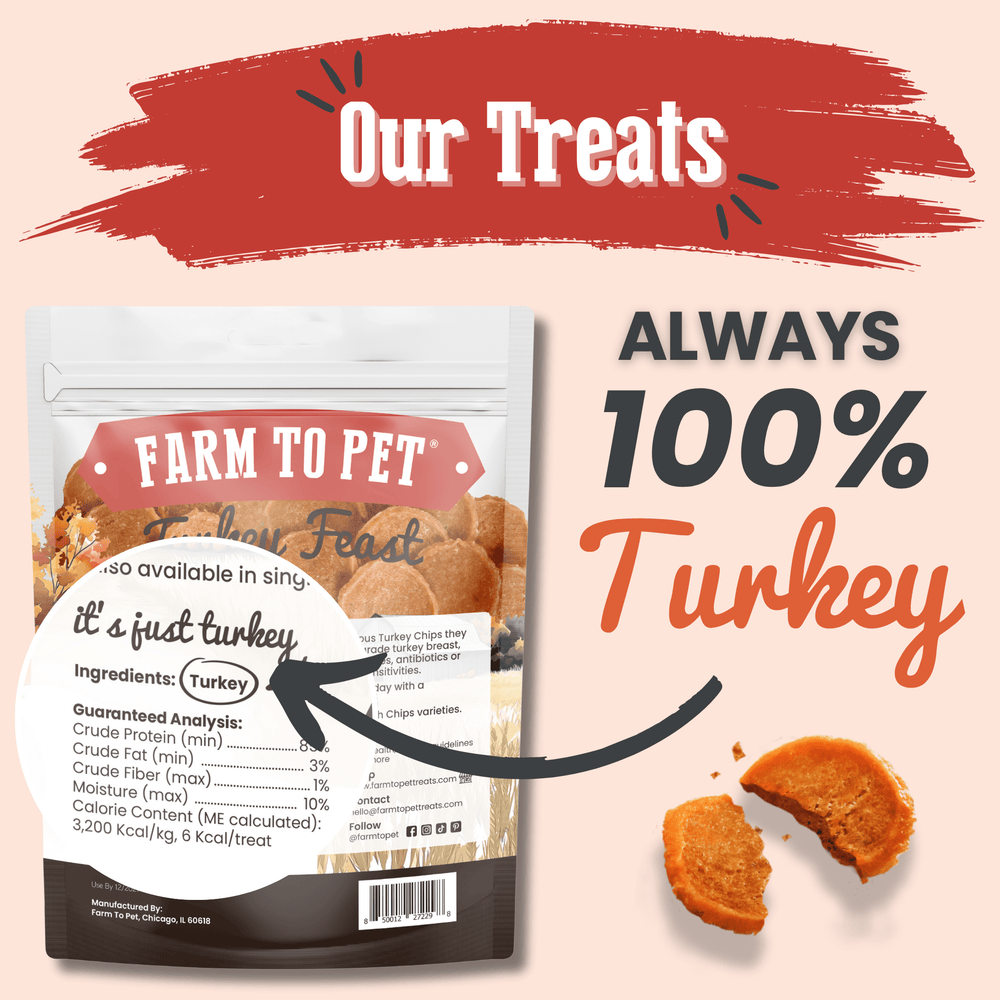 Turkey Feast Chips – Single-Ingredient Thanksgiving Dog & Cat Treats